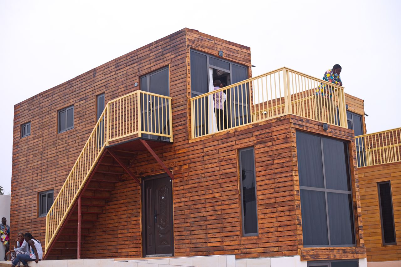 A two-storey shipping container home [Courtesy of Eric Kwaku Gyimah]