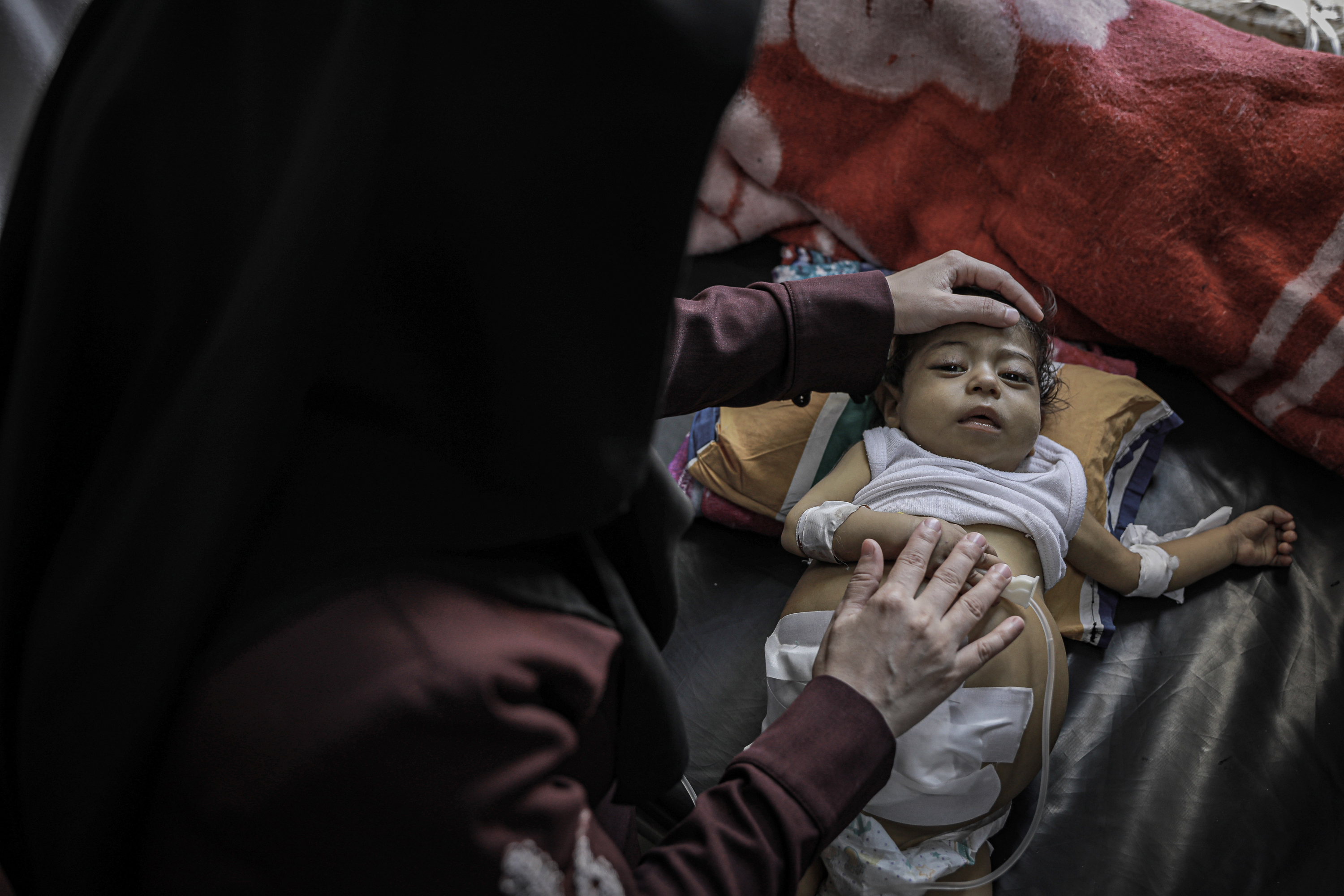 Heba has not left her baby’s side, constantly praying and hoping that a miracle will happen to save her young life
