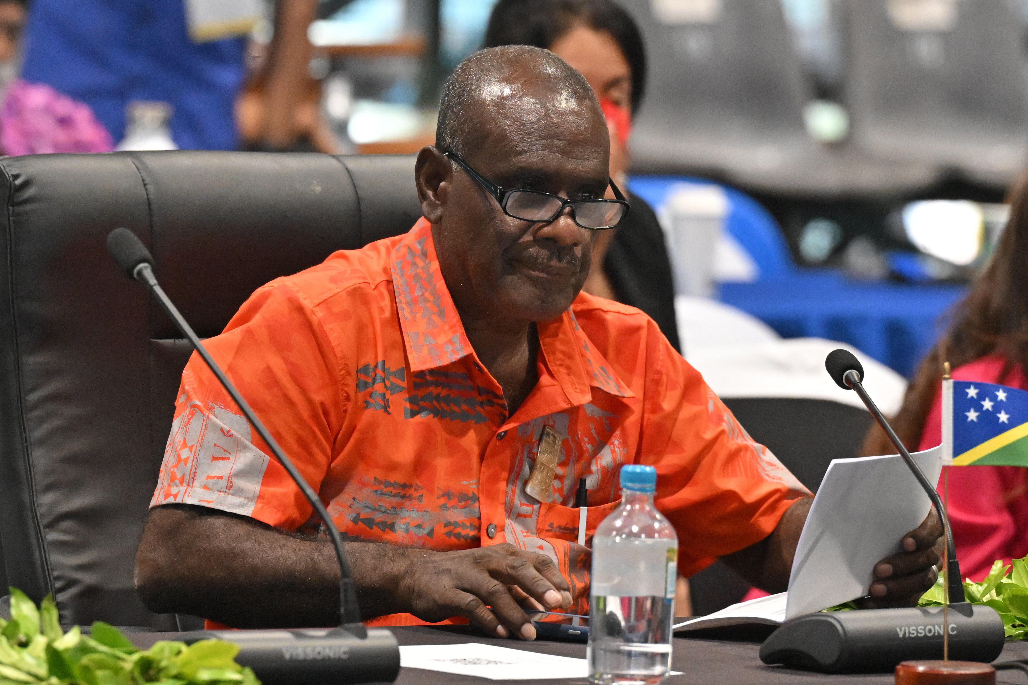 Solomon Islands Prime Minister Jeremiah Manele