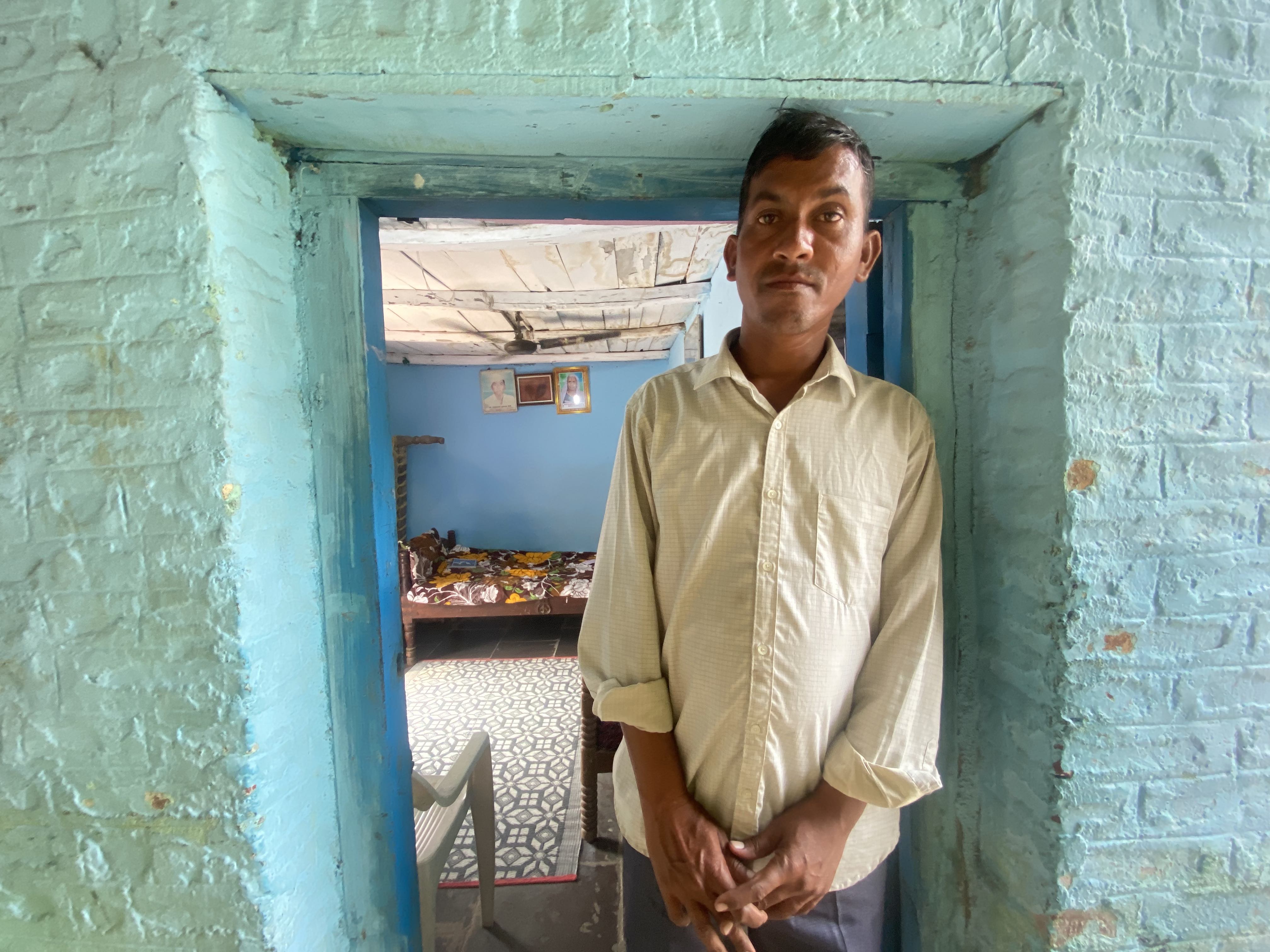 40-year-old Chandrakant Khobragade has a postgraduate degree in Science, with a specialisation in Botany and a degree in education but can't find a job [Kunal Purohit/Al Jazeera]