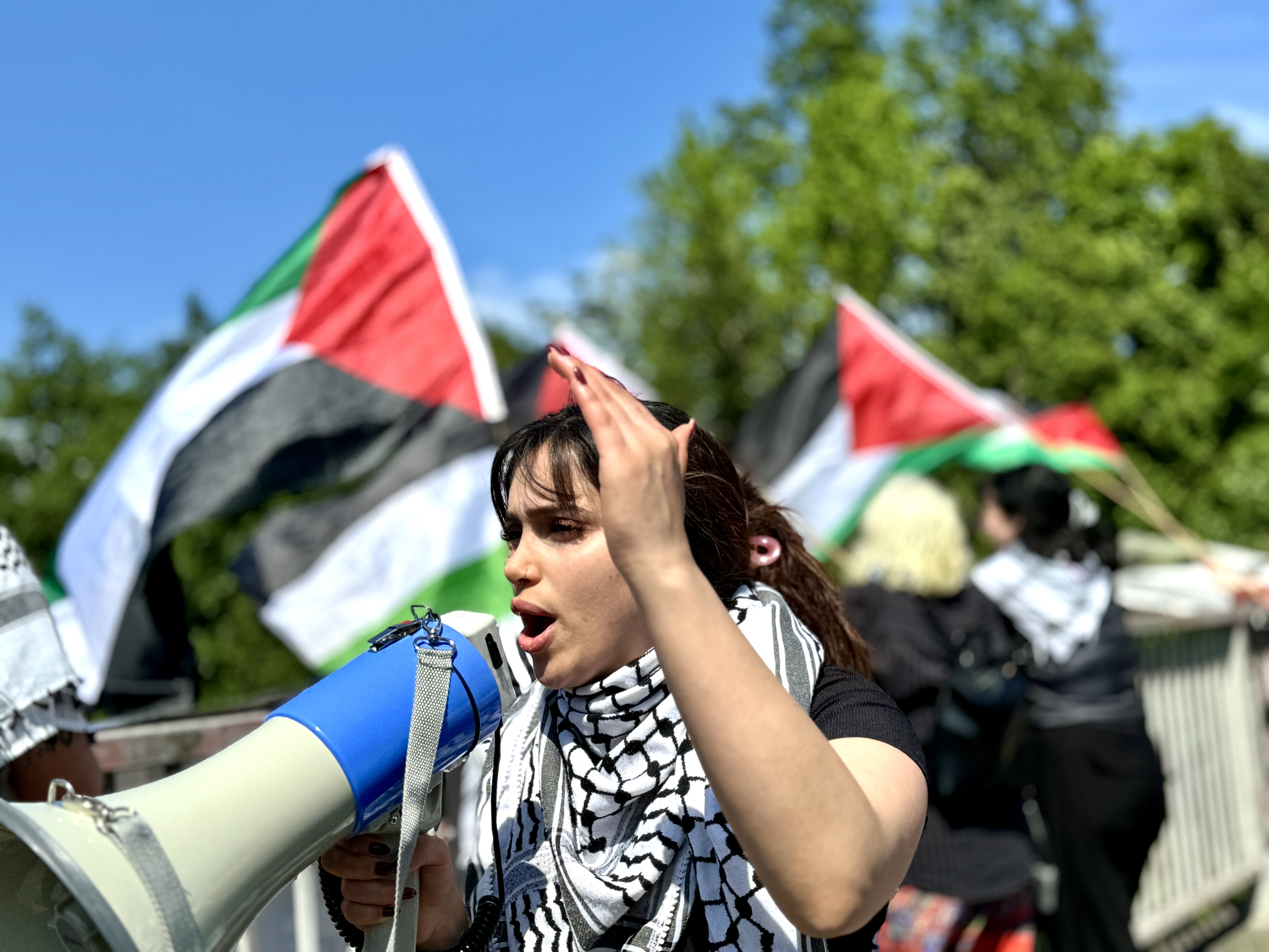 protest to mark the 76th anniversary of the Nakba