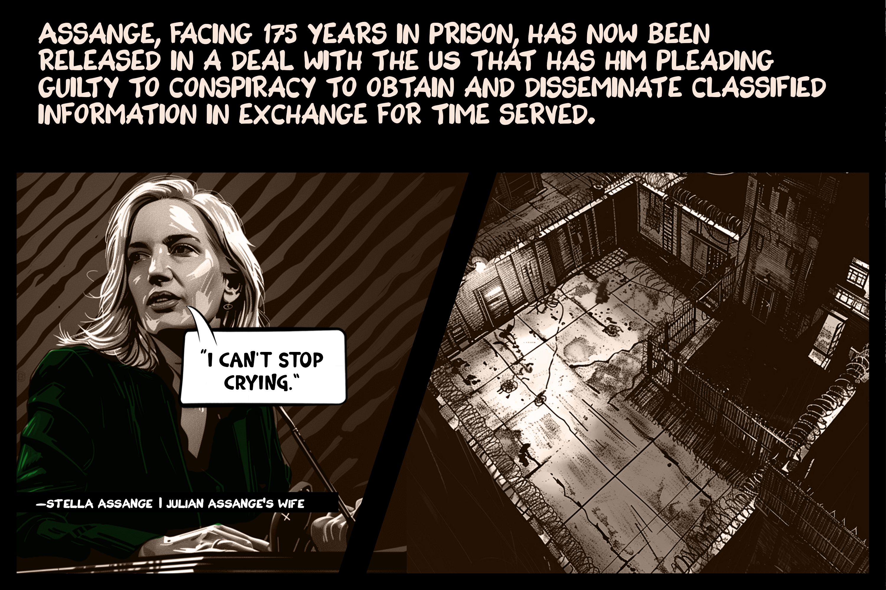 Assange, facing 175 years in prison, has now been released in a deal with the US that has him pleading guilty to conspiracy to obtain and disseminate classified information in exchange for time served.