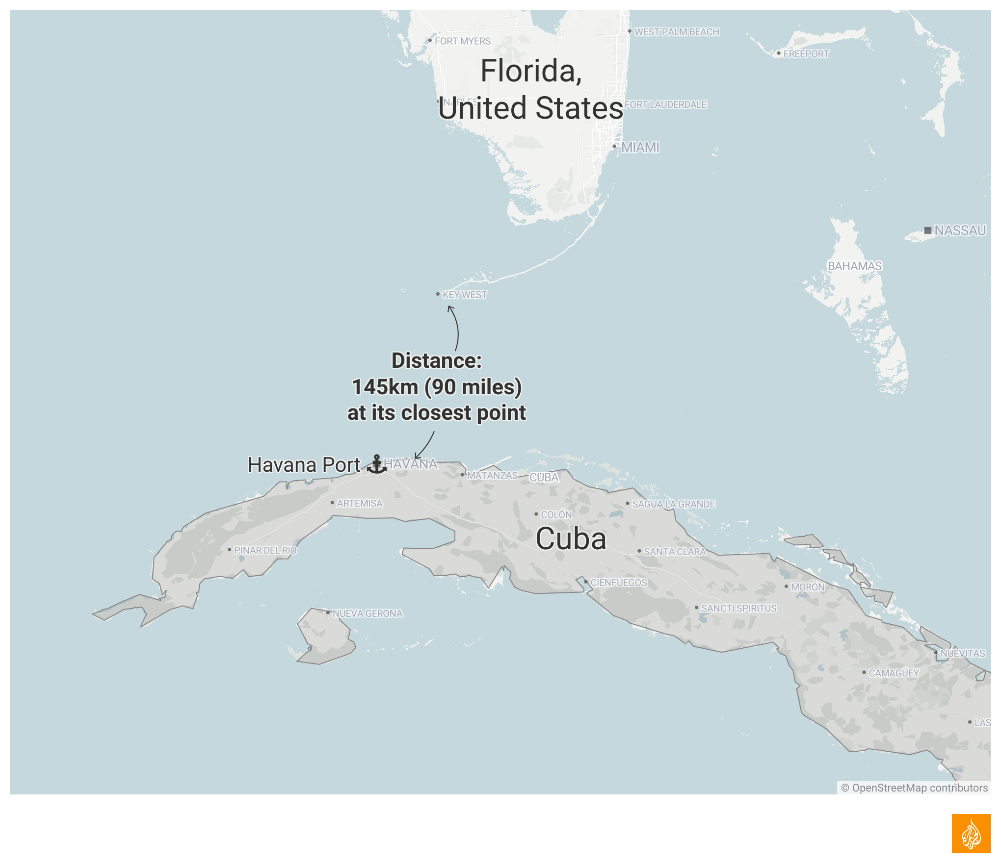 INTERACTIVE Cuba United States distance map-1718263915