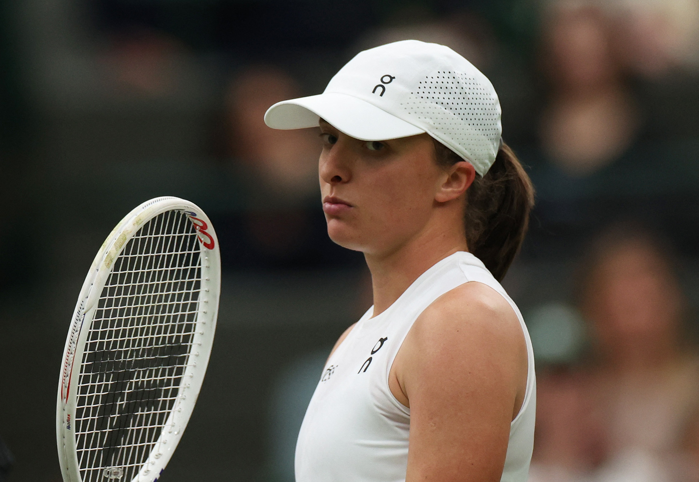 Tennis player on court.