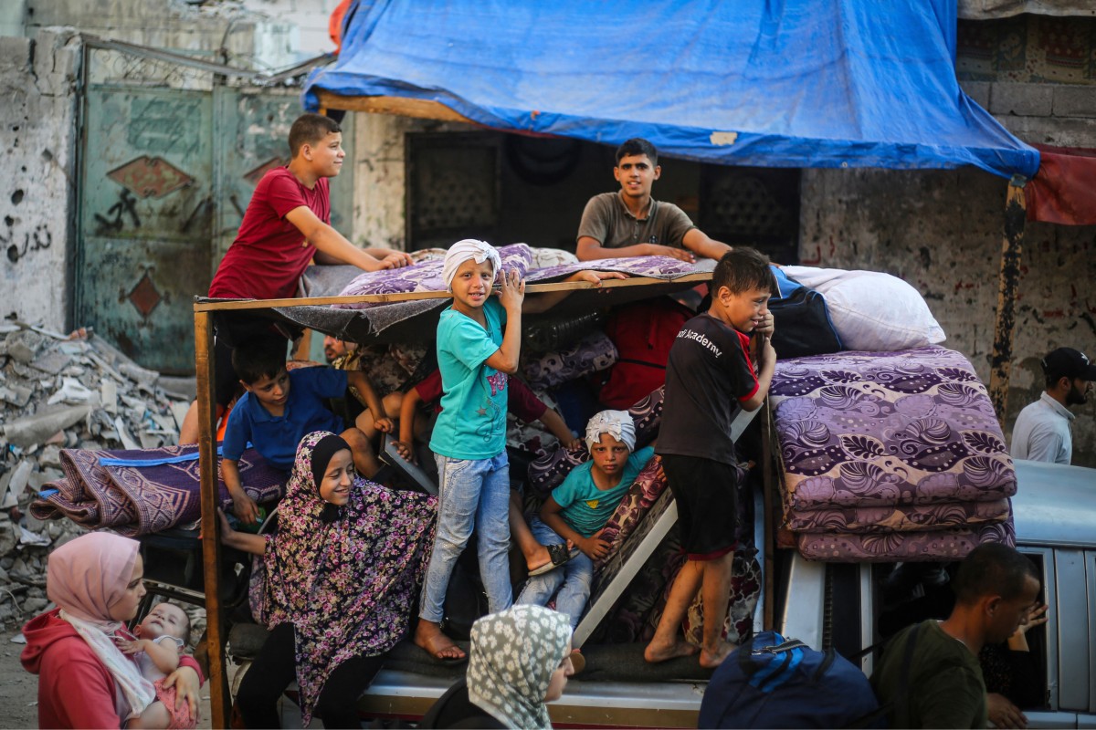Palestinians displaced again as Israel forces advance in south Gaza