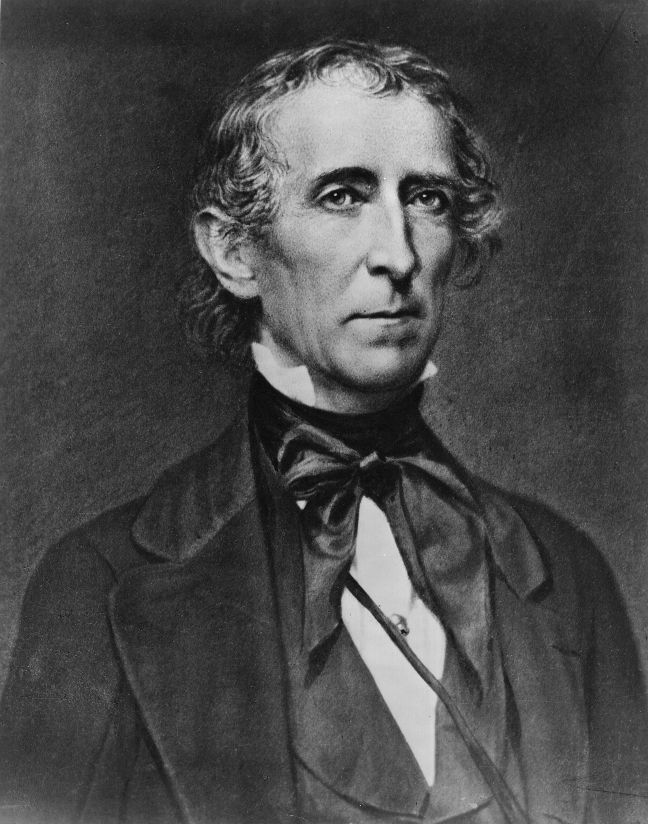 circa 1845: US statesman John Tyler (1790 - 1862), the 10th President of the United States of America. Elected as vice-president to William Henry Harrison, he became President upon his death.