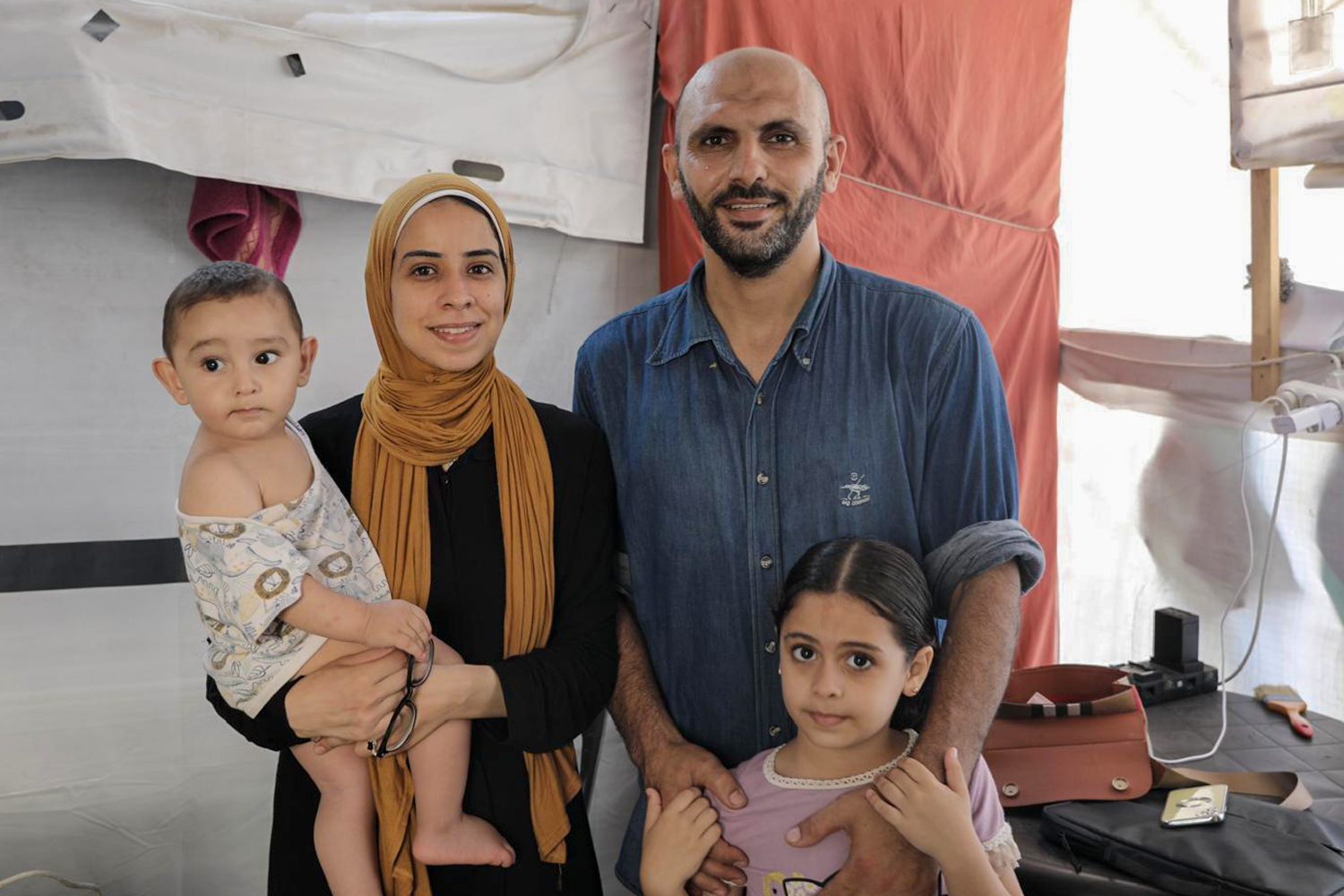 Maram with Eyas, her husband Mohanned and their daughter Banias [Courtesy of Maram Humaid]