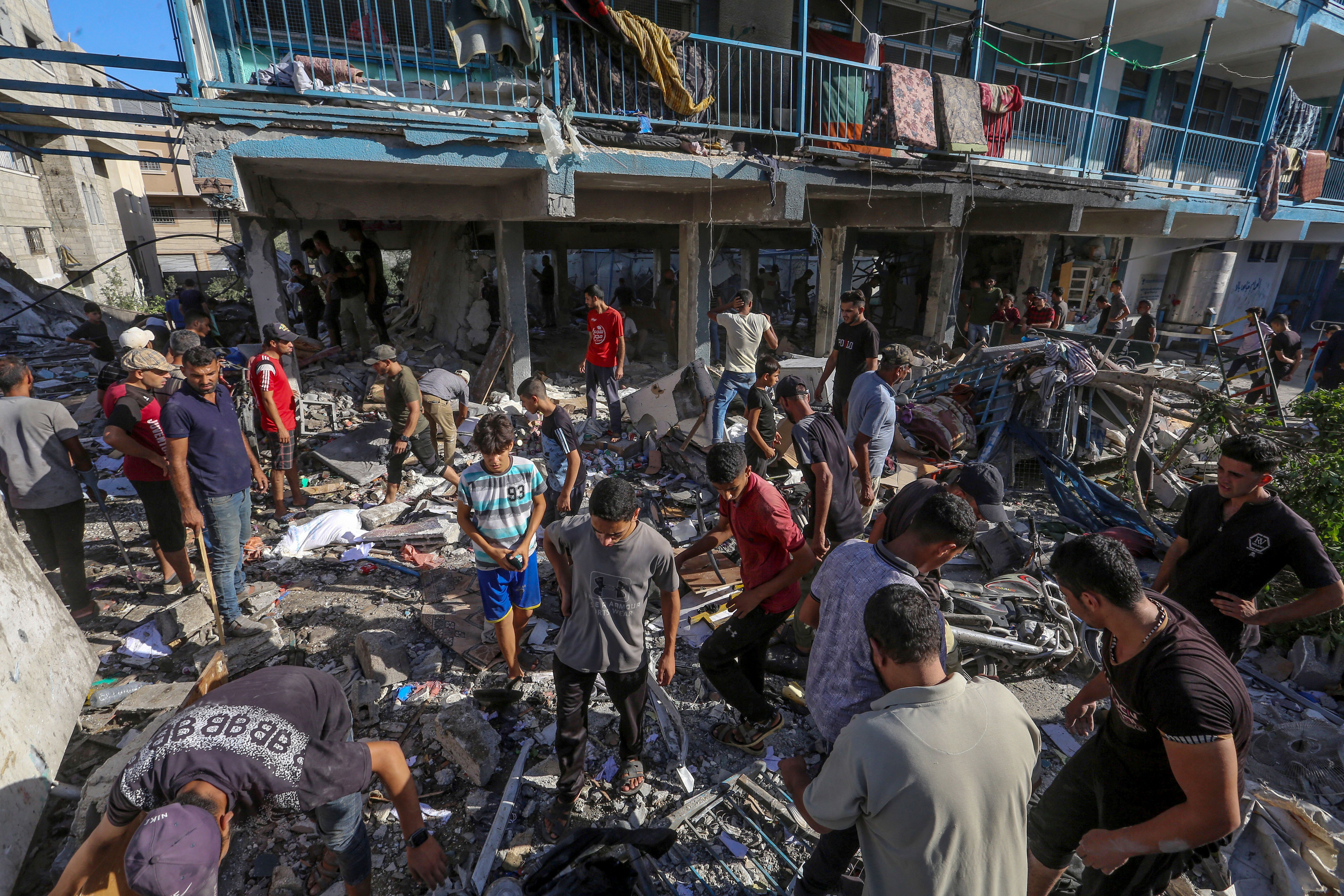 Gaza rescuers say 18 killed in Israeli strike on school