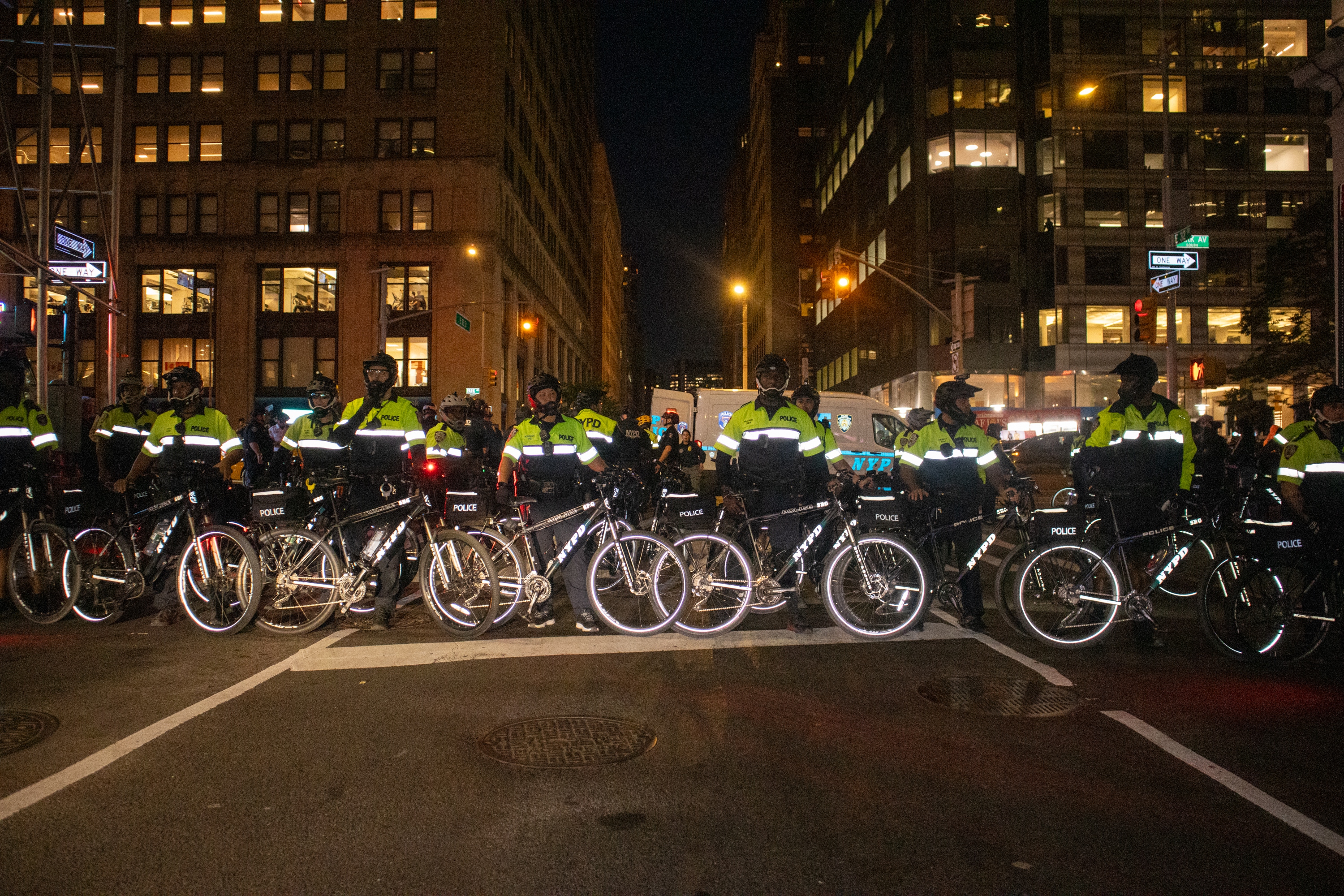 People protest in solidarity with the Palestinian and Lebanese people and to condemn the Israeli airstrikes in Lebanon and Gaza, in New York