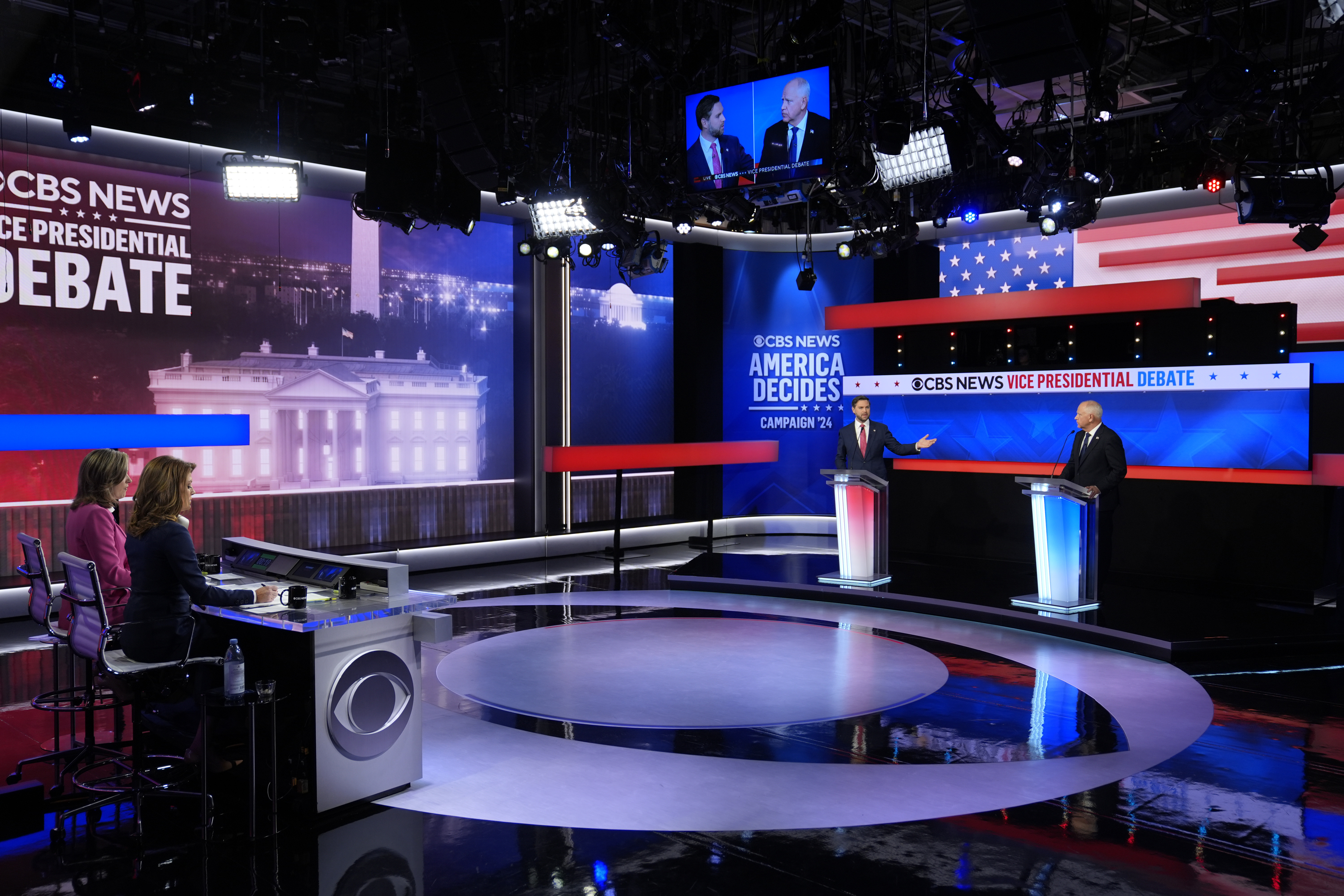 The vice presidential debate stage in 2024