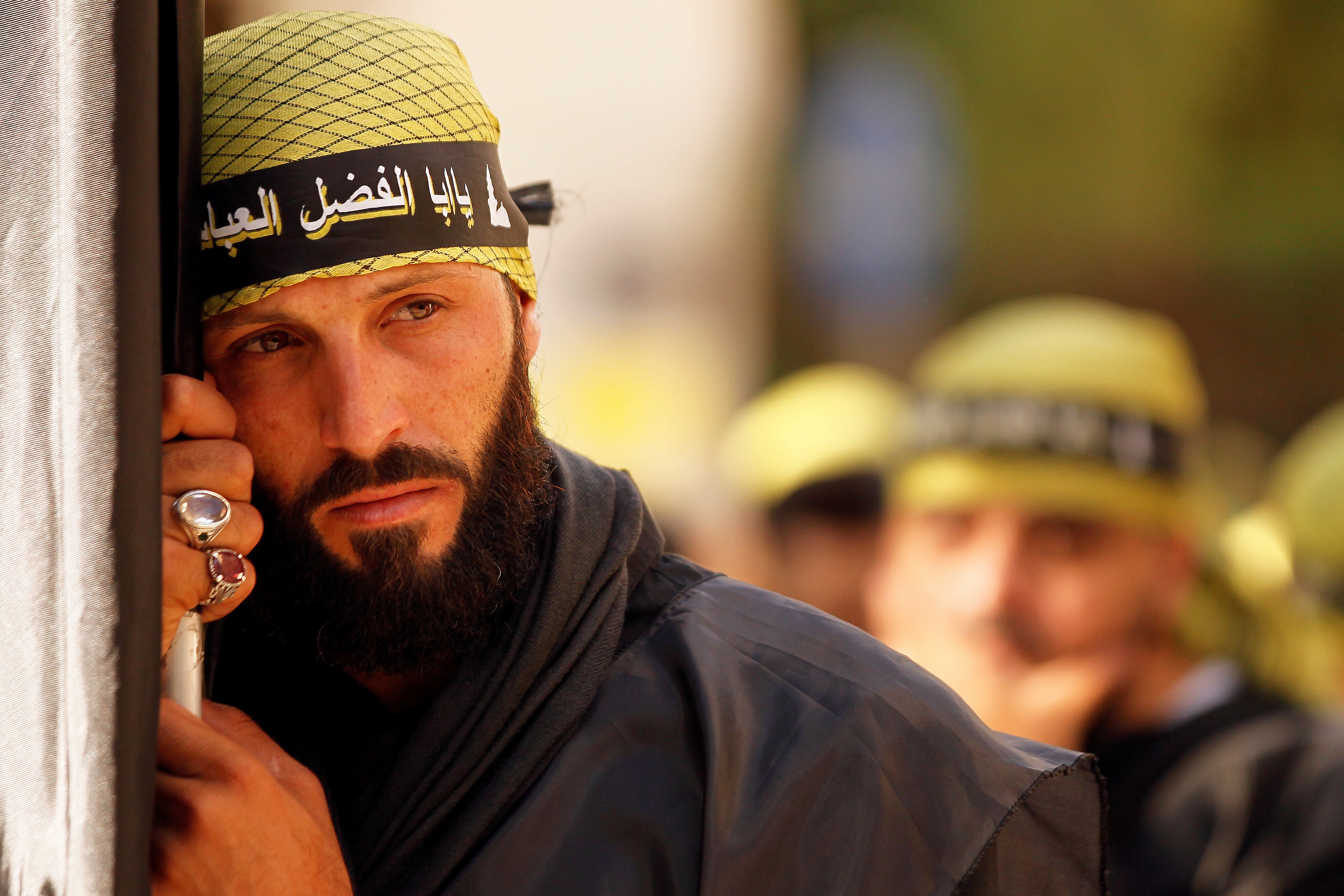 Shia Muslims take part in a mourning procession marking the day of Ashura in Beirut's Dahieh region, Lebanon on October 12, 2016. Shiite Muslims are observing the Ashura, the tenth day of the first Islamic month of Muharram, to commemorate the martyrdom of Imam Hussein, a grandson of the Prophet Mohammed, in the Iraqi city of Karbala in the seventh century. (Photo by Ratib Al Safadi/Anadolu Agency/Getty Images)