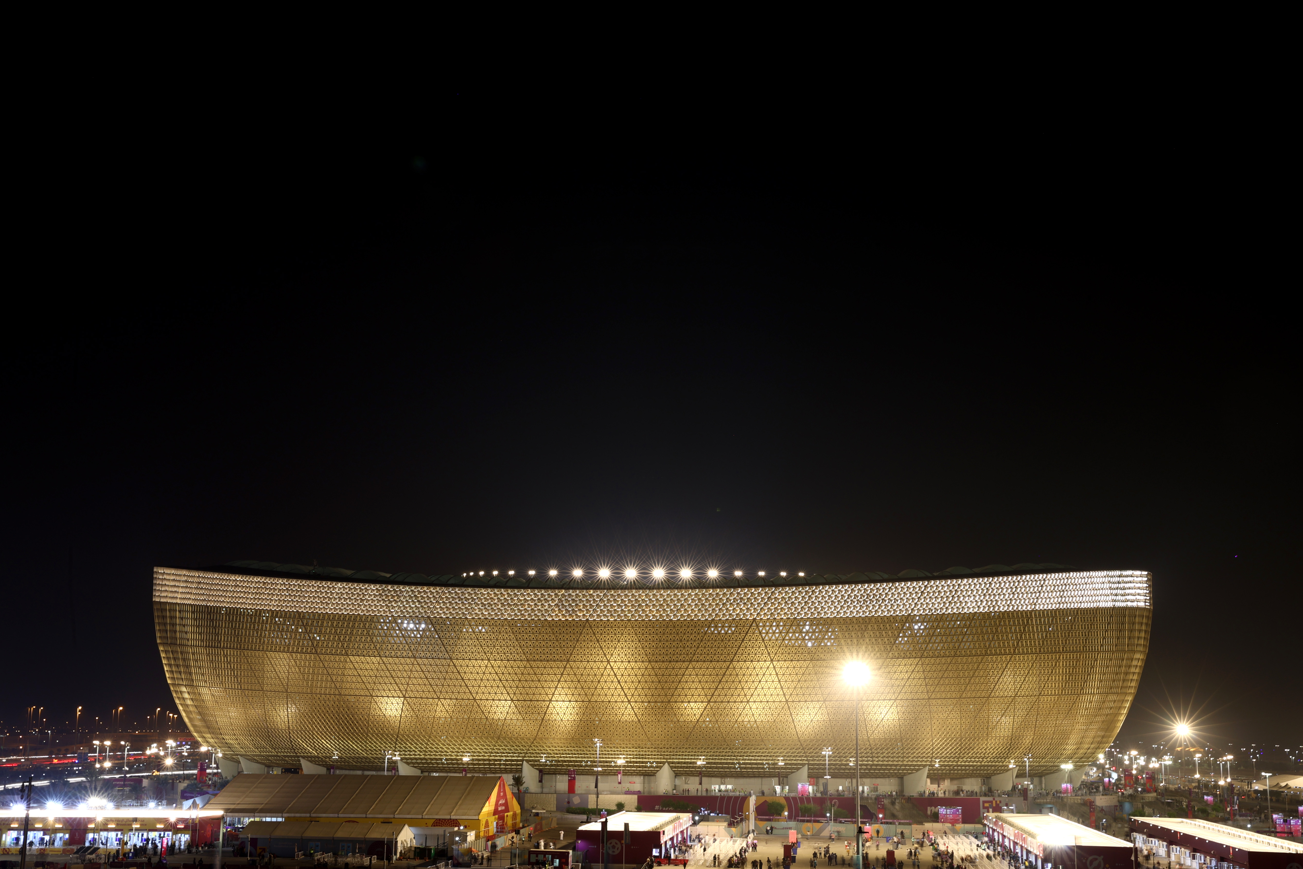 Exterior shot of Lusail stadium.