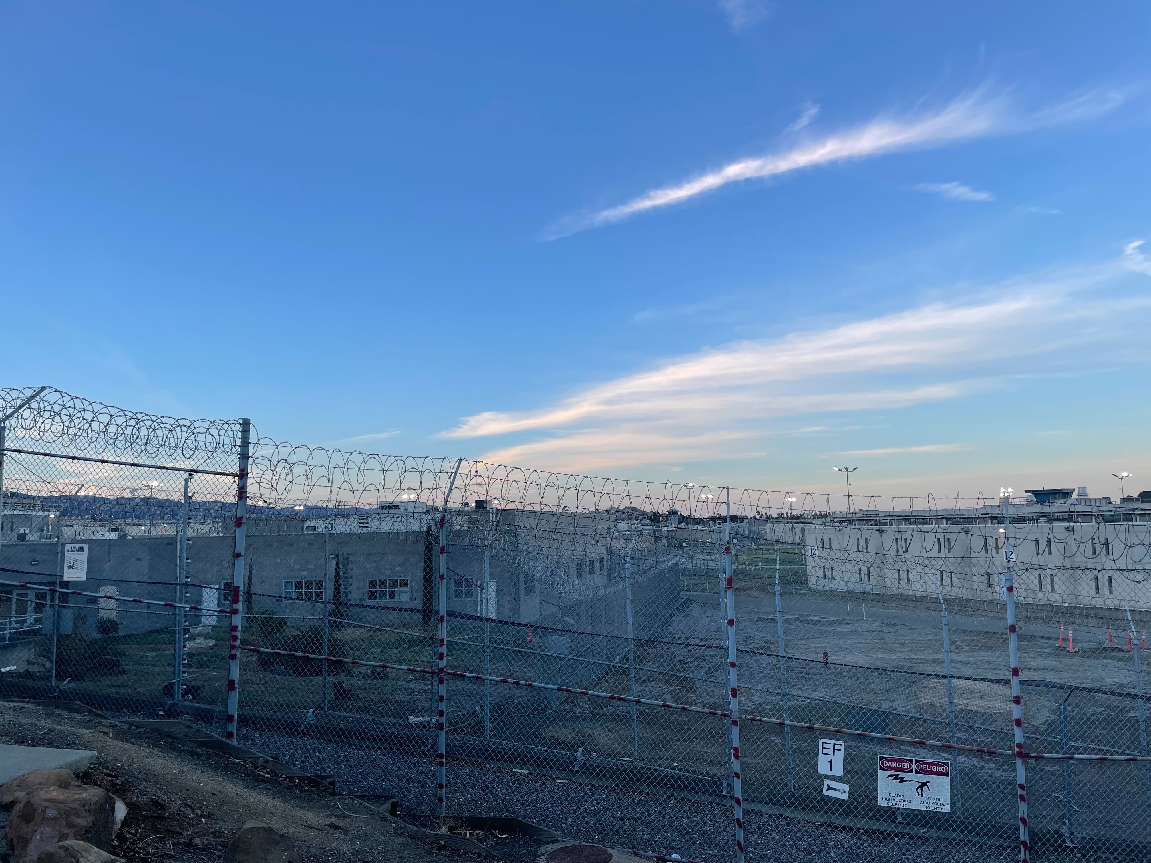 View of Solano State Prison from outside its fence