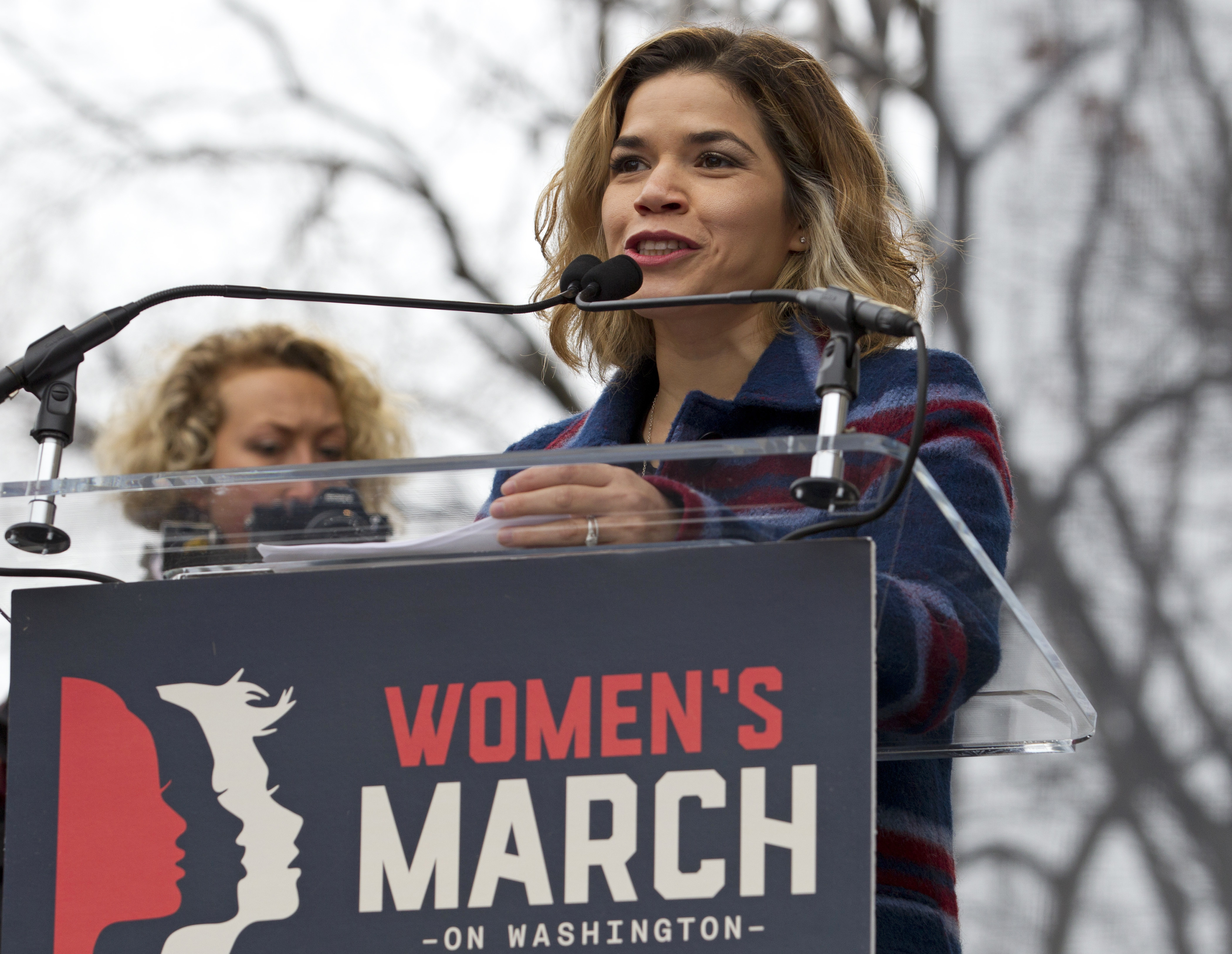 America Ferrera speaking at the 2017 Women's March