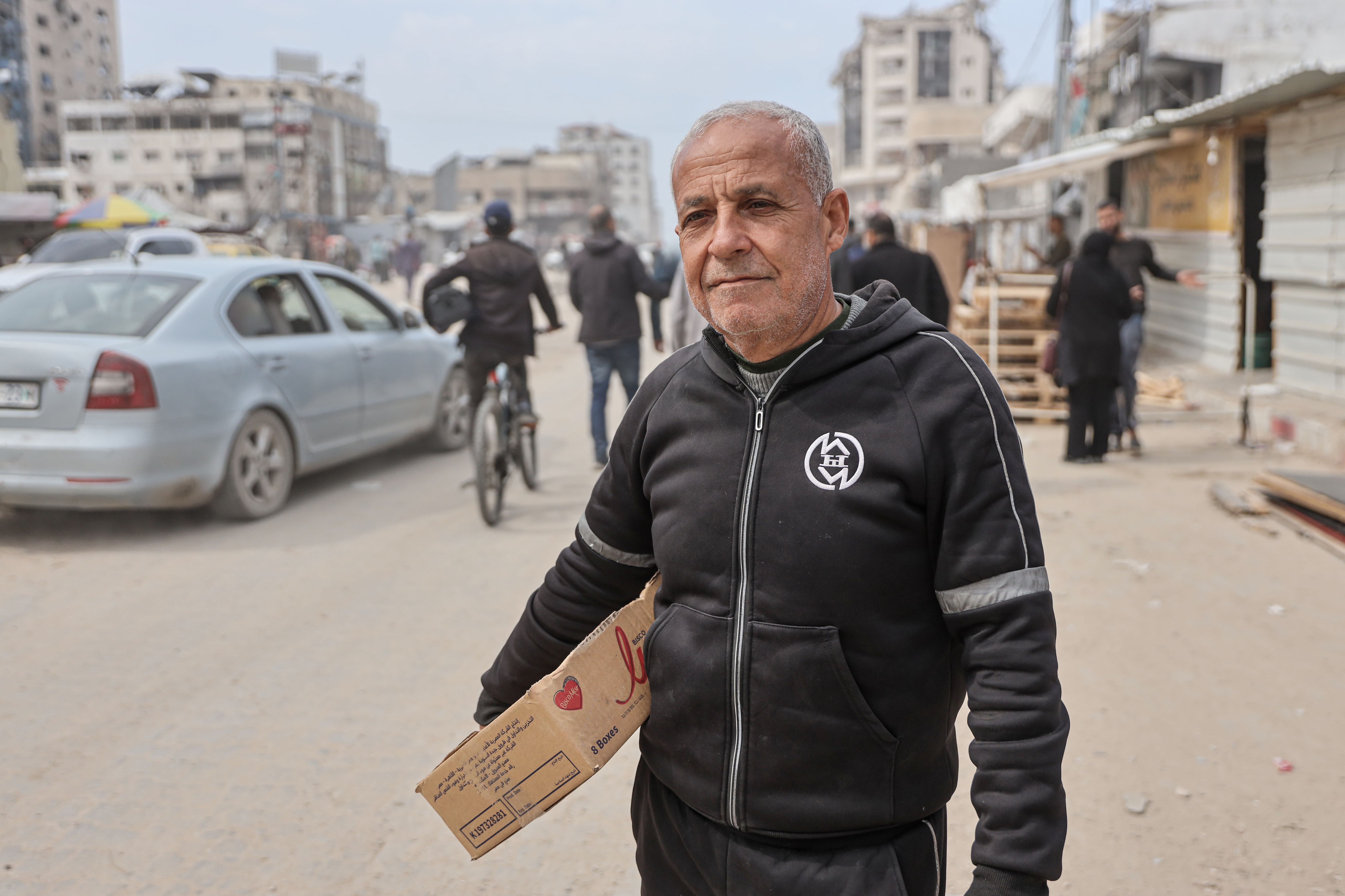 Ayman Abu Dayyeh, 60, wants Hamas to hand over the captives and end the war [Abdelhakim Abu Riash/Al Jazeera]