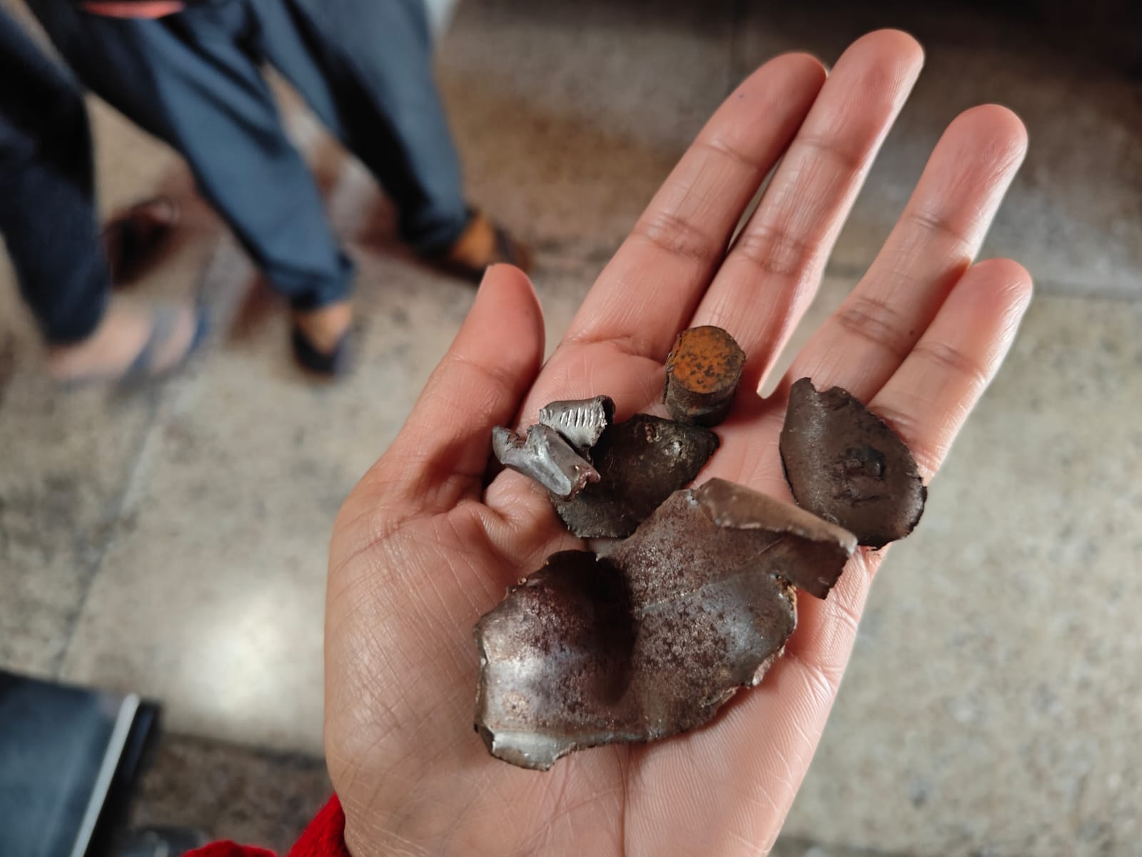 Bomb shrapnel recovered from the body of Selina, 