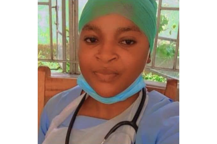 Patricia in scrubs, Makeni Sierra Leone