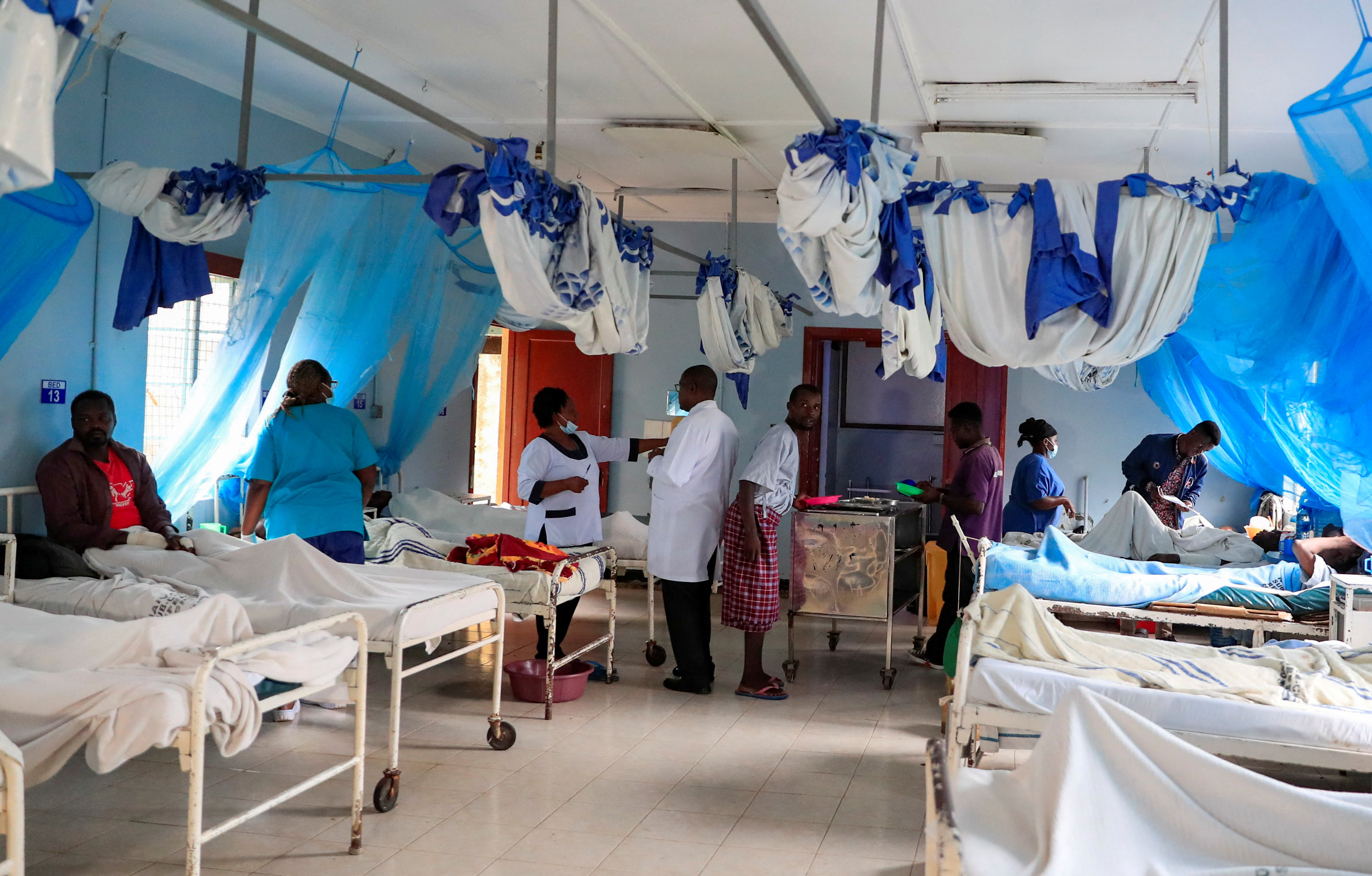 Patients in a hospital.