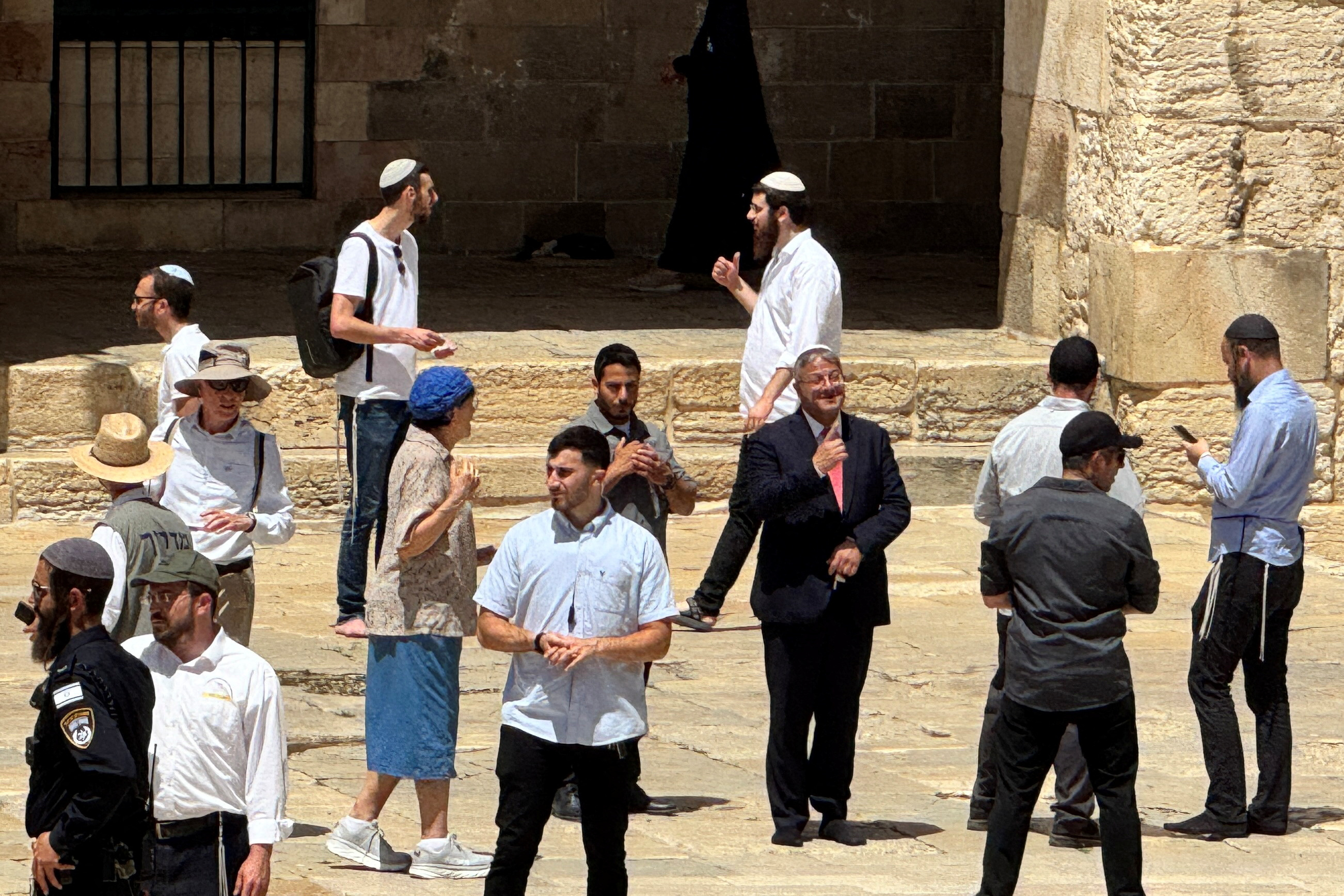 Israeli National Security Minister Itamar Ben-Gvir visits the Al-Aqsa Mosque compound during Jerusalem Day, in Jerusalem’s Old City, on May 26, 2025
