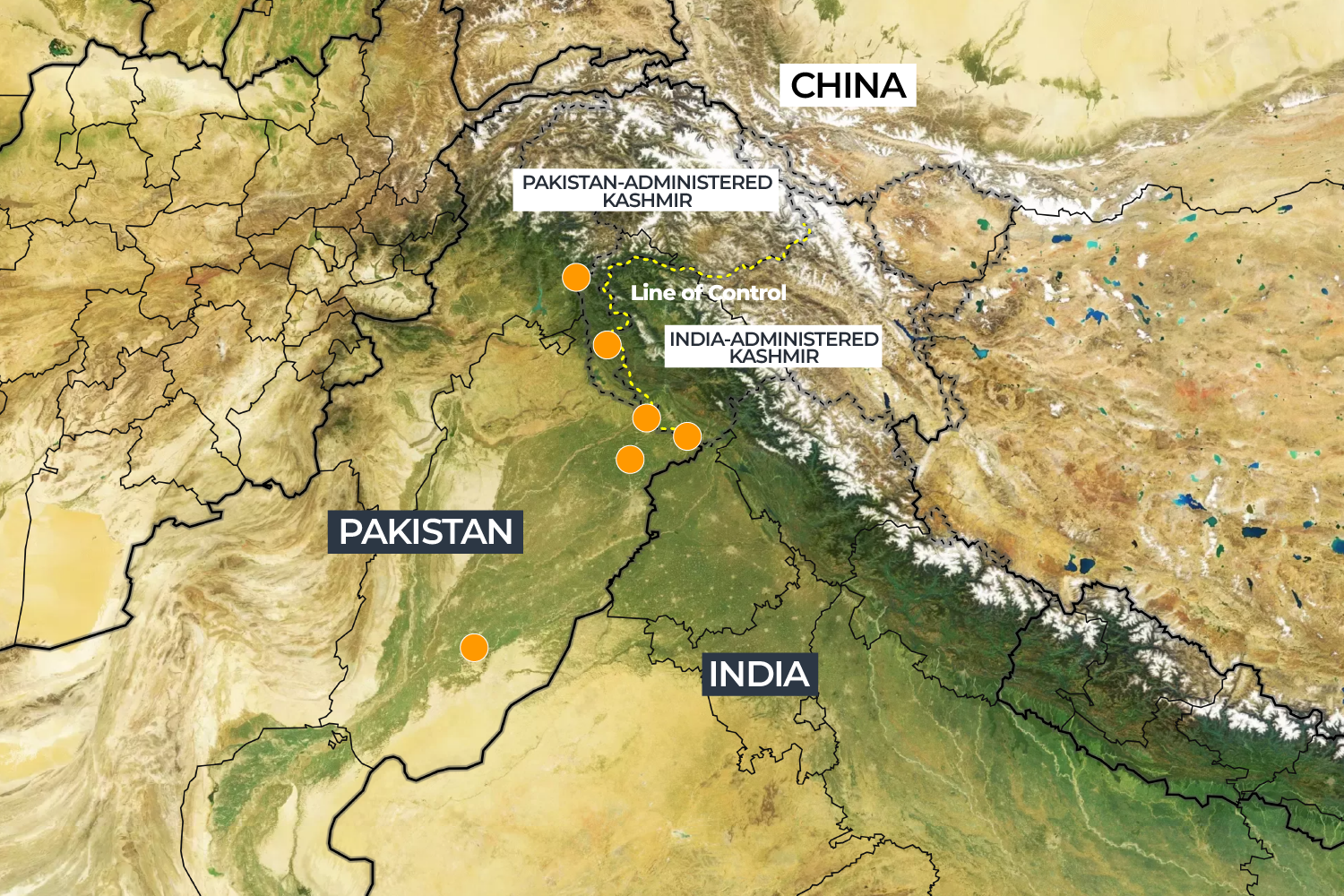 INTERACTIVE - India Pakistan attacks map poster image-1746596816