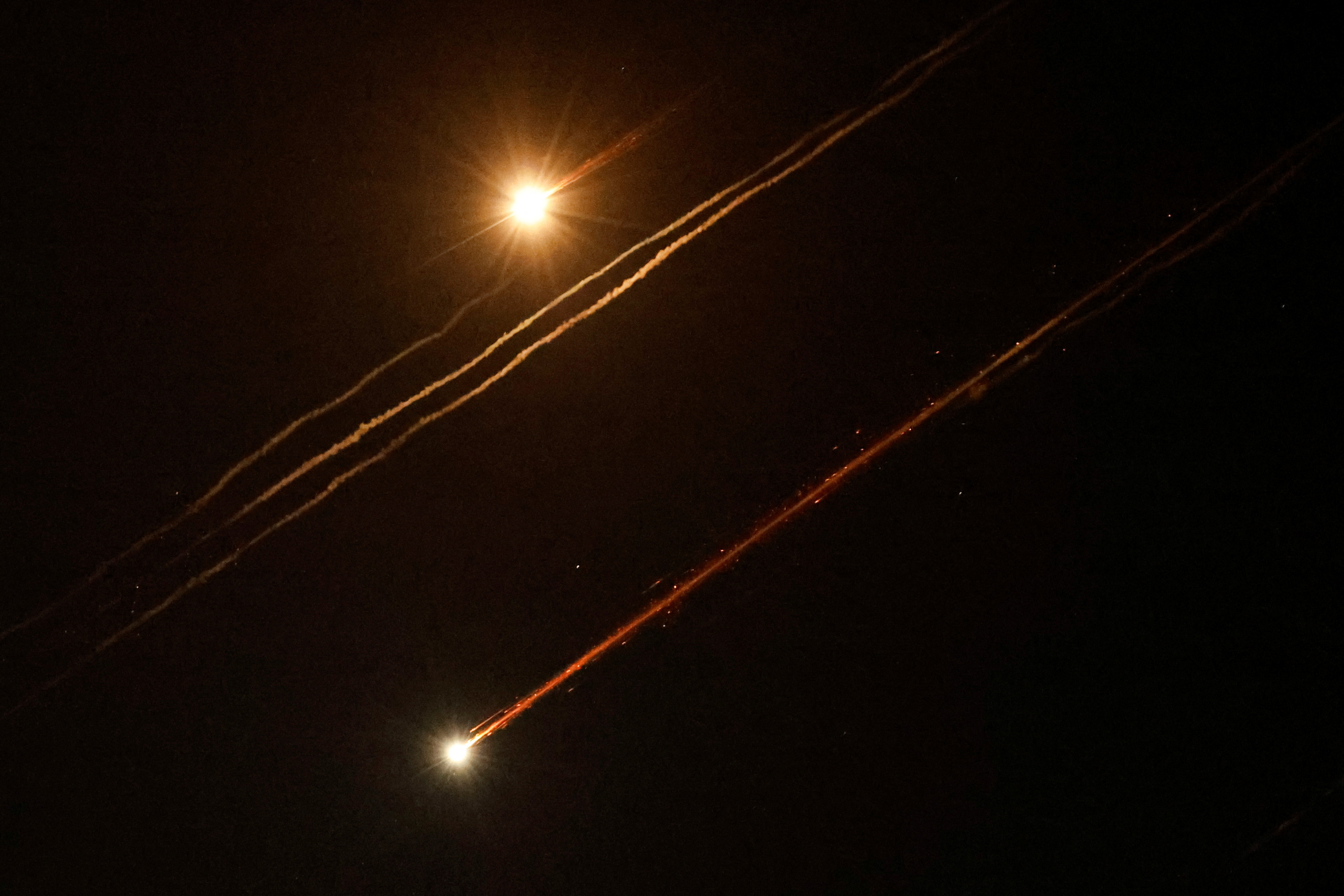 Missiles launched from Iran towards Israel