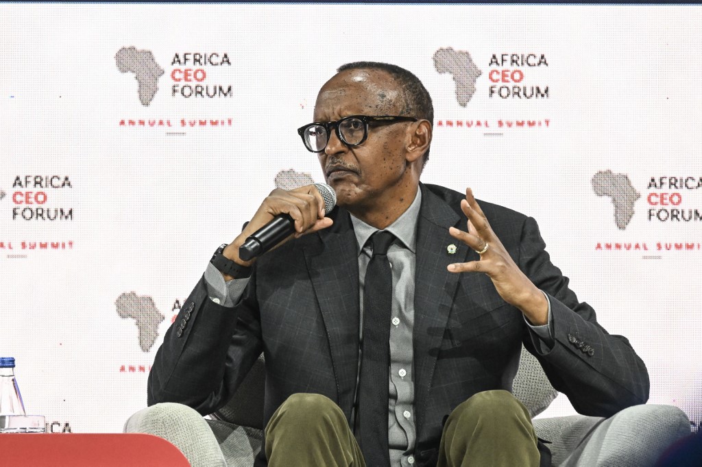 Rwanda's President Paul Kagame is maintaining a balancing act in foreign relations, keeping ties with the US, China, Europe, the Gulf and Russia while avoiding dependence on any single power.[Issouf SANOGO / AFP]