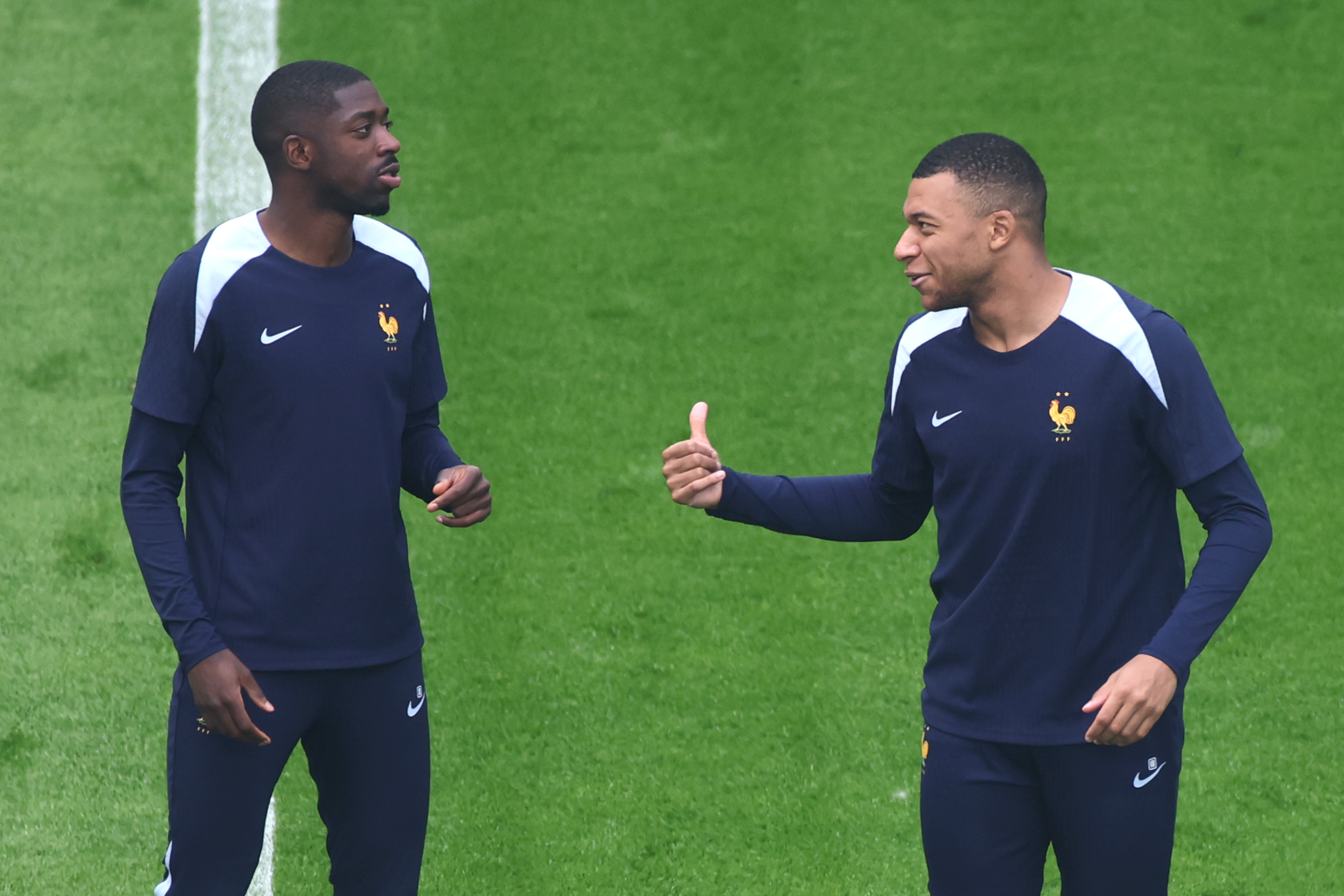 Ousmane Dembele and Kylian Mbappe.