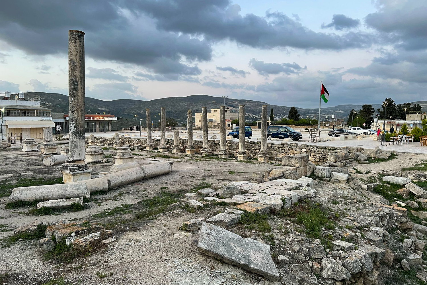 Sebastia's main square and the Roman colonnade [Al Jazeera]