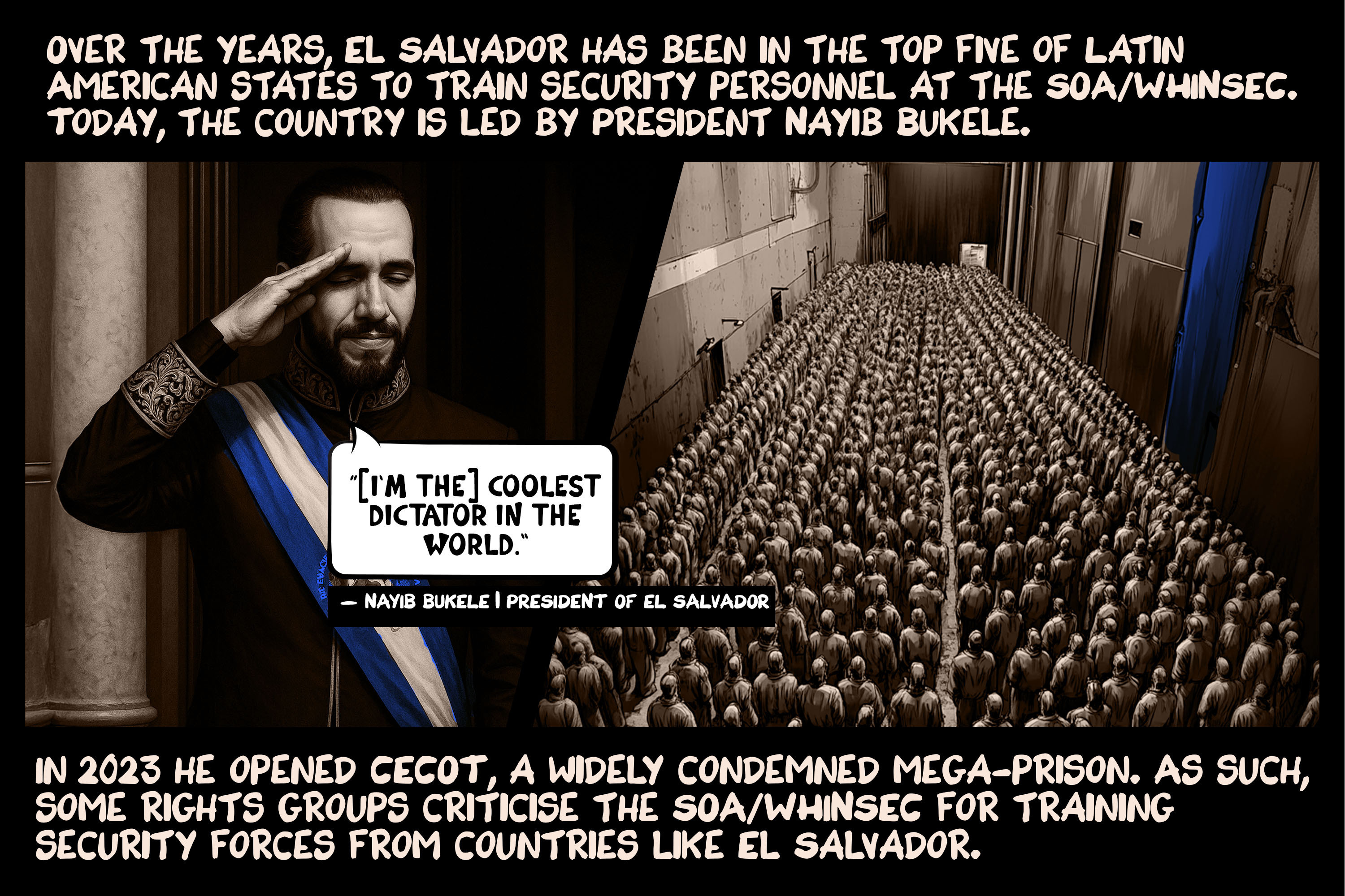 History Illustrated: El Salvador, CECOT prison and the US’s School of the Americas