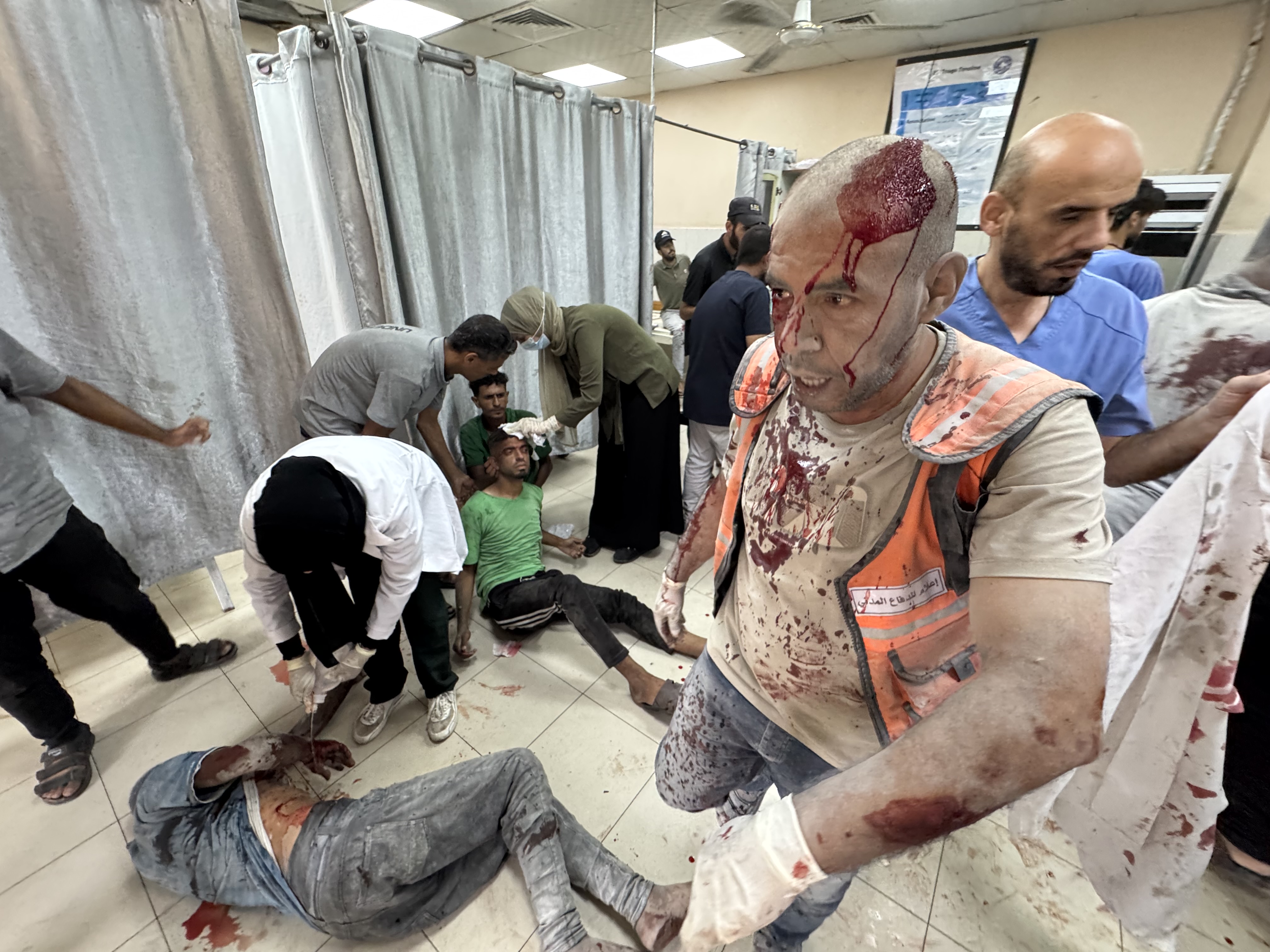 Israeli strike targets Nasser Hospital in southern Gaza; dead and injured reported