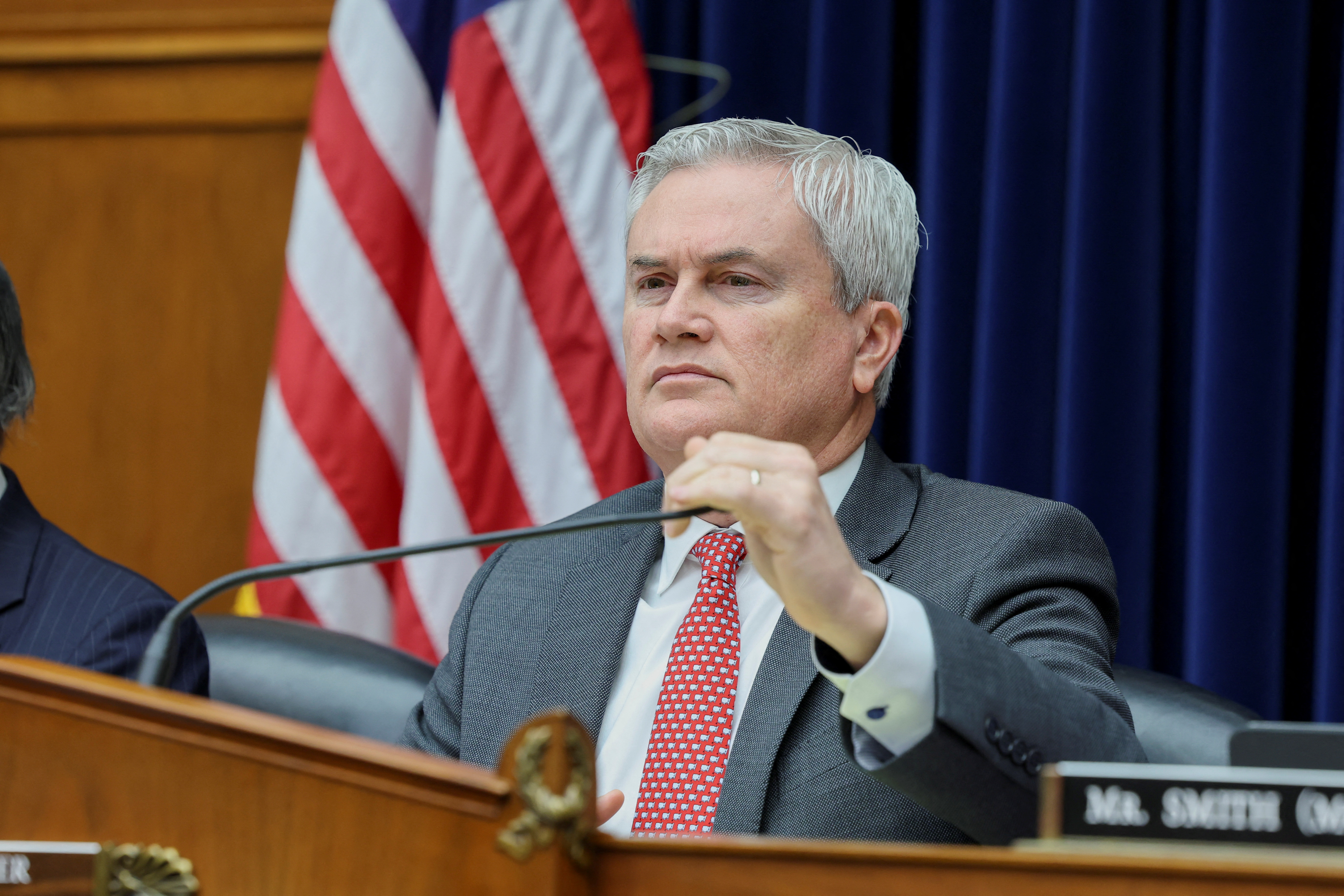 House Oversight Committee Chairman James Comer at a 2024 House Oversight and Accountability Committee hearing. [File: Amanda Andrade-Rhoades/Reuters]