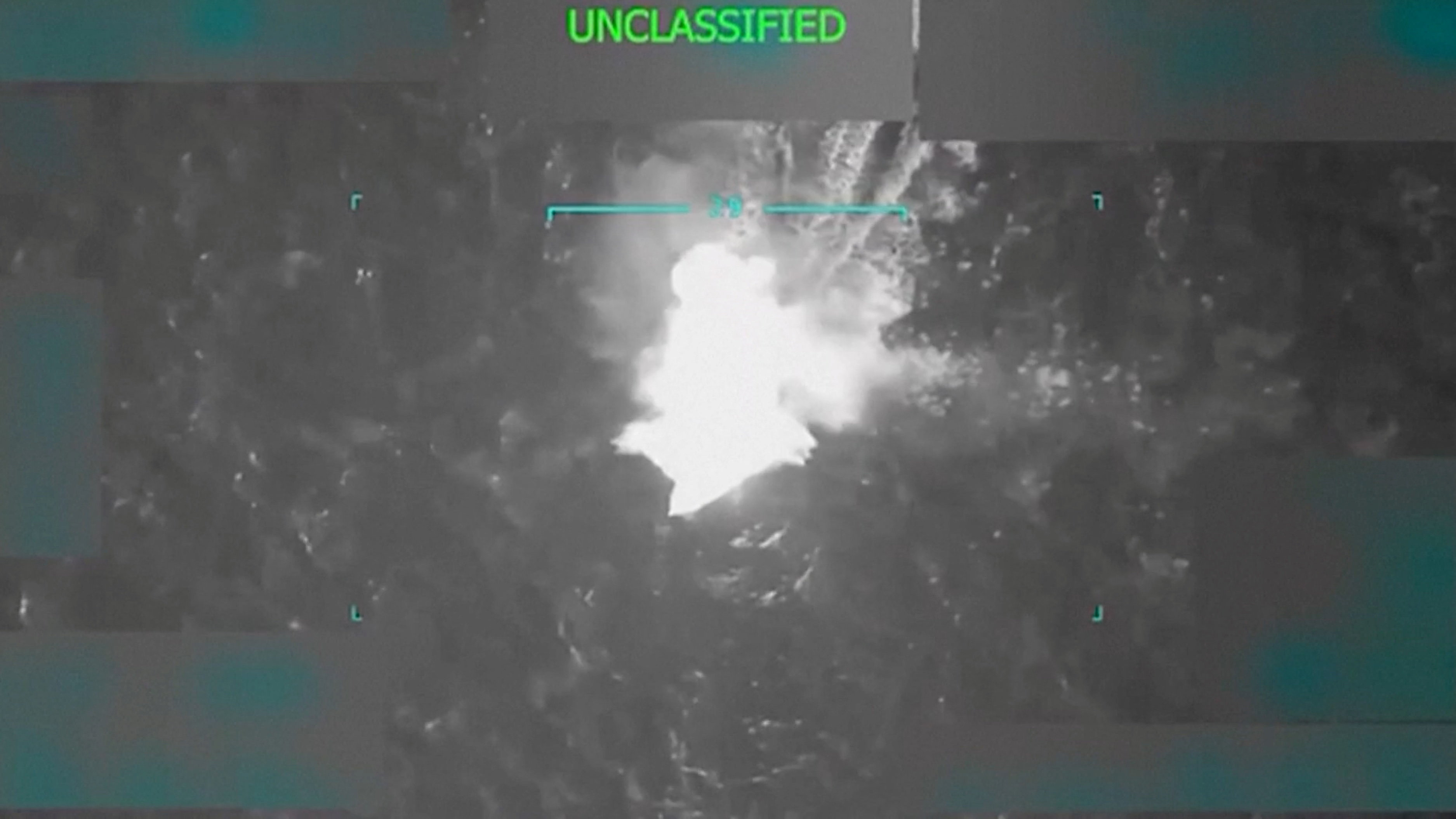 A vessel, which U.S. President Donald Trump said was transporting illegal narcotics and heading to the U.S., is struck by the U.S. military as it navigates in the southern Caribbean, in this still image obtained from video posted by U.S. President Donald Trump on Truth Social and released September 2, 2025. DONALD TRUMP VIA TRUTH SOCIAL/Handout via REUTERS THIS IMAGE HAS BEEN SUPPLIED BY A THIRD PARTY. NO RESALES. NO ARCHIVES. MANDATORY CREDIT Verification lines: Reuters conducted initial checks on the video, including a review of its visual elements using a manipulation detection tool, which did not show evidence of manipulation. However, thorough verification is an ongoing process, and Reuters will continue to review the footage as more information becomes available.