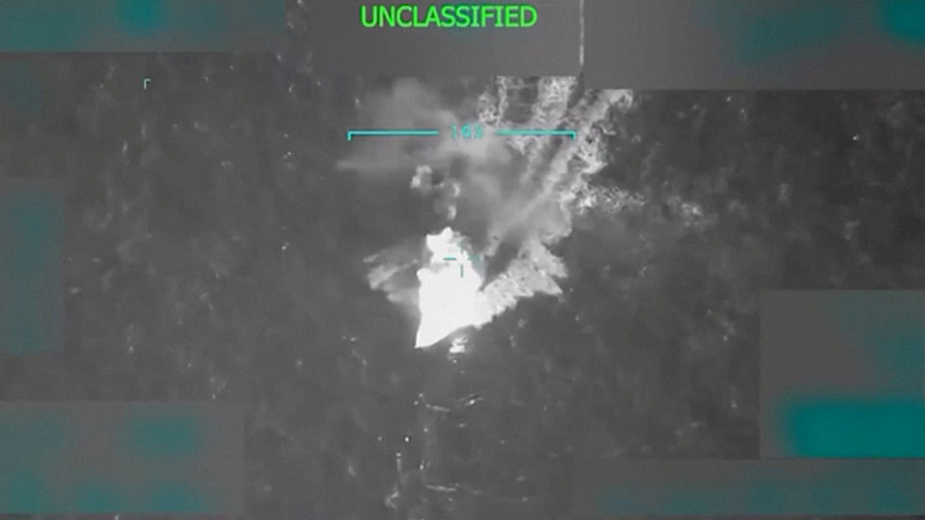 A vessel, which U.S. President Donald Trump said was transporting illegal narcotics and heading to the U.S., is struck by the U.S. military as it navigates in the southern Caribbean, in this still image obtained from video posted by U.S. President Donald Trump on Truth Social and released September 2, 2025. DONALD TRUMP VIA TRUTH SOCIAL/Handout via REUTERS THIS IMAGE HAS BEEN SUPPLIED BY A THIRD PARTY. NO RESALES. NO ARCHIVES. MANDATORY CREDIT Verification lines: Reuters conducted initial checks on the video, including a review of its visual elements using a manipulation detection tool, which did not show evidence of manipulation. However, thorough verification is an ongoing process, and Reuters will continue to review the footage as more information becomes available.