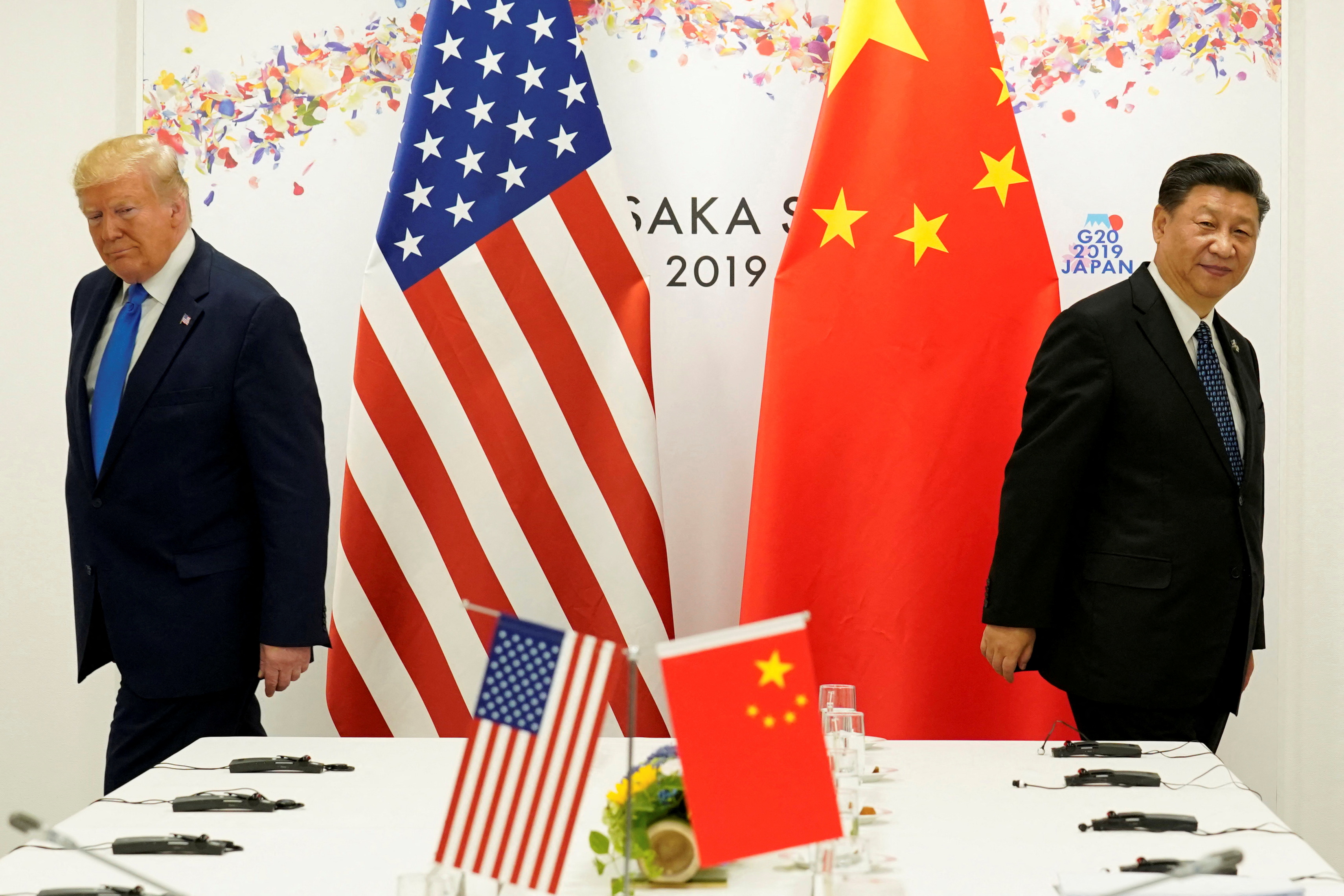 US President Donald Trump with China's Xi Jinping