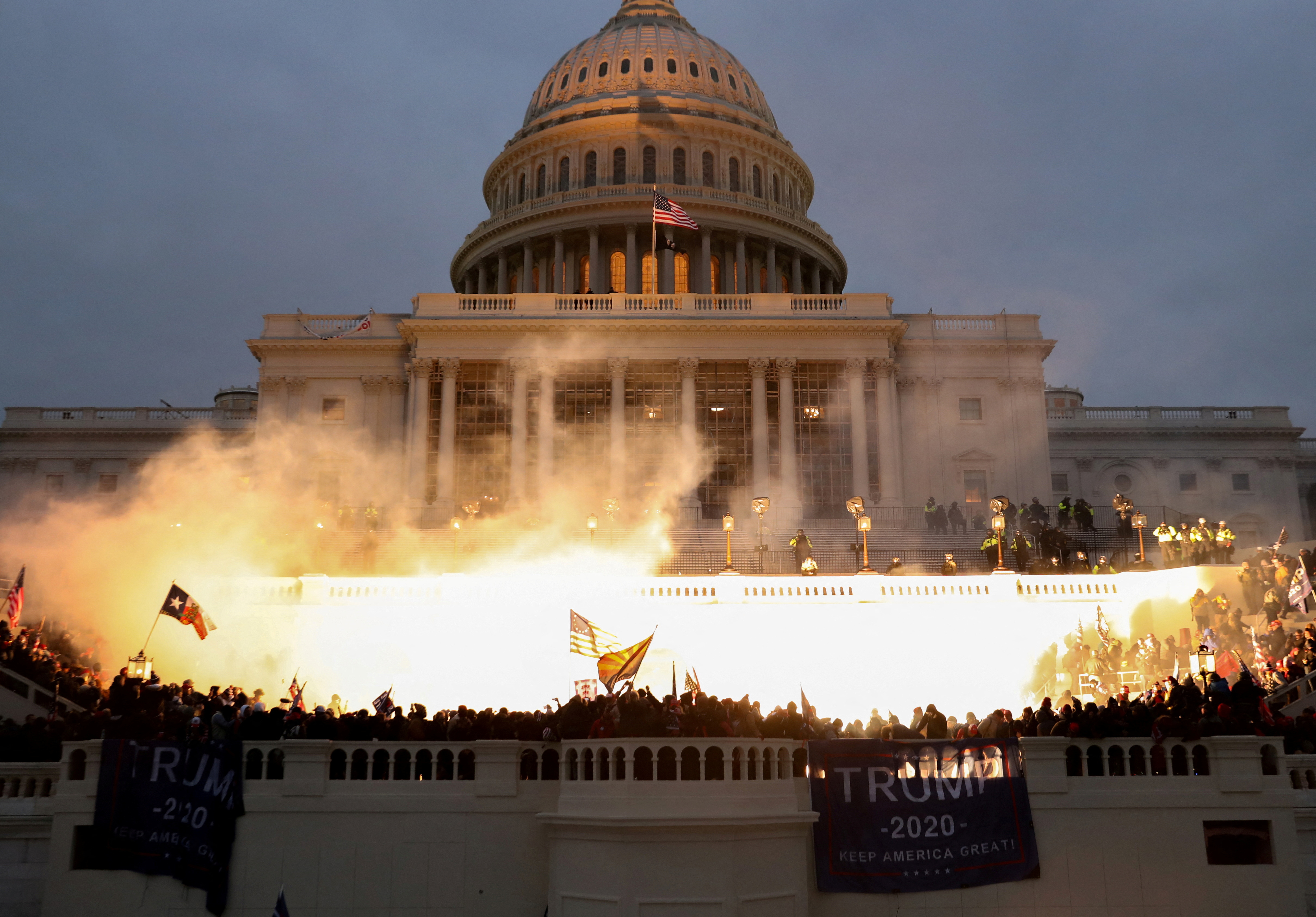 A riot at the US Capitol on January 6, 2021