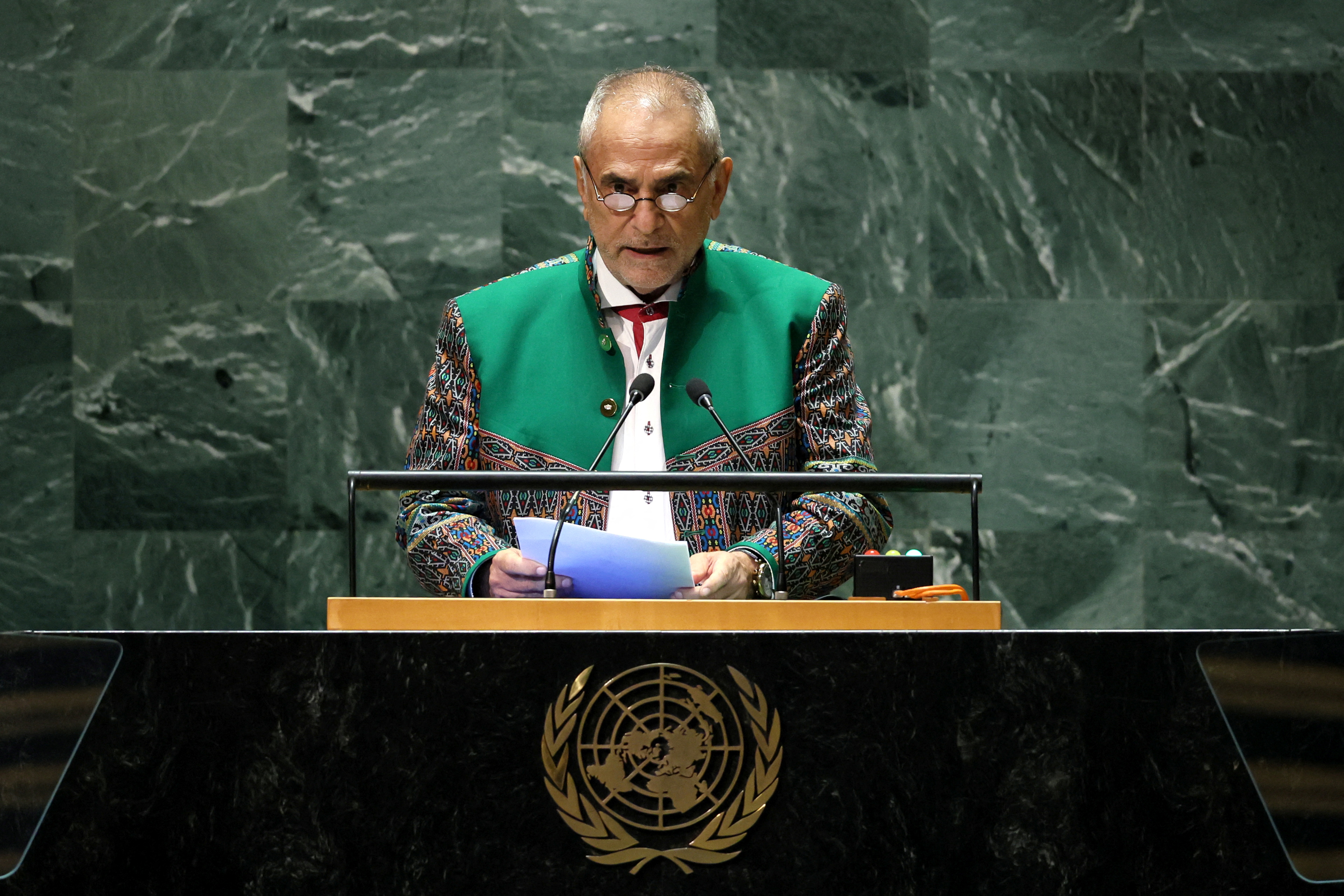 East Timorese President Jose Ramos-Horta addresses the 78th Session of the U.N. General Assembly in New York City, U.S., September 21, 2023. REUTERS/Brendan McDermid