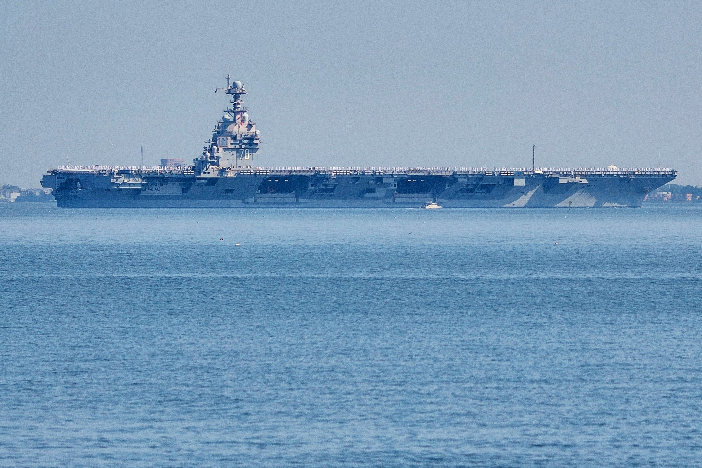 The USS Gerald R. Ford aircraft carrier