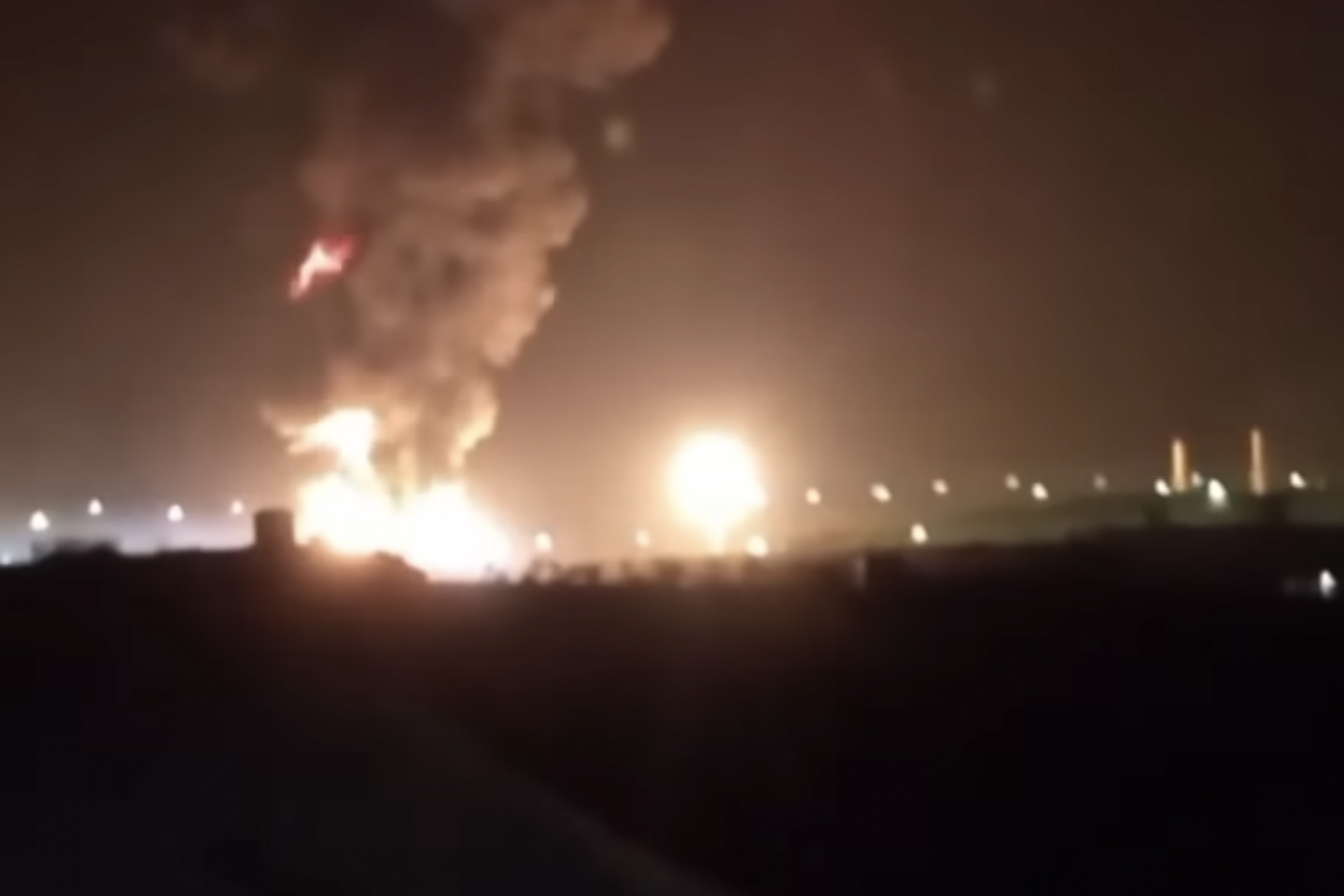 Khor Mor gas field after a drone strike