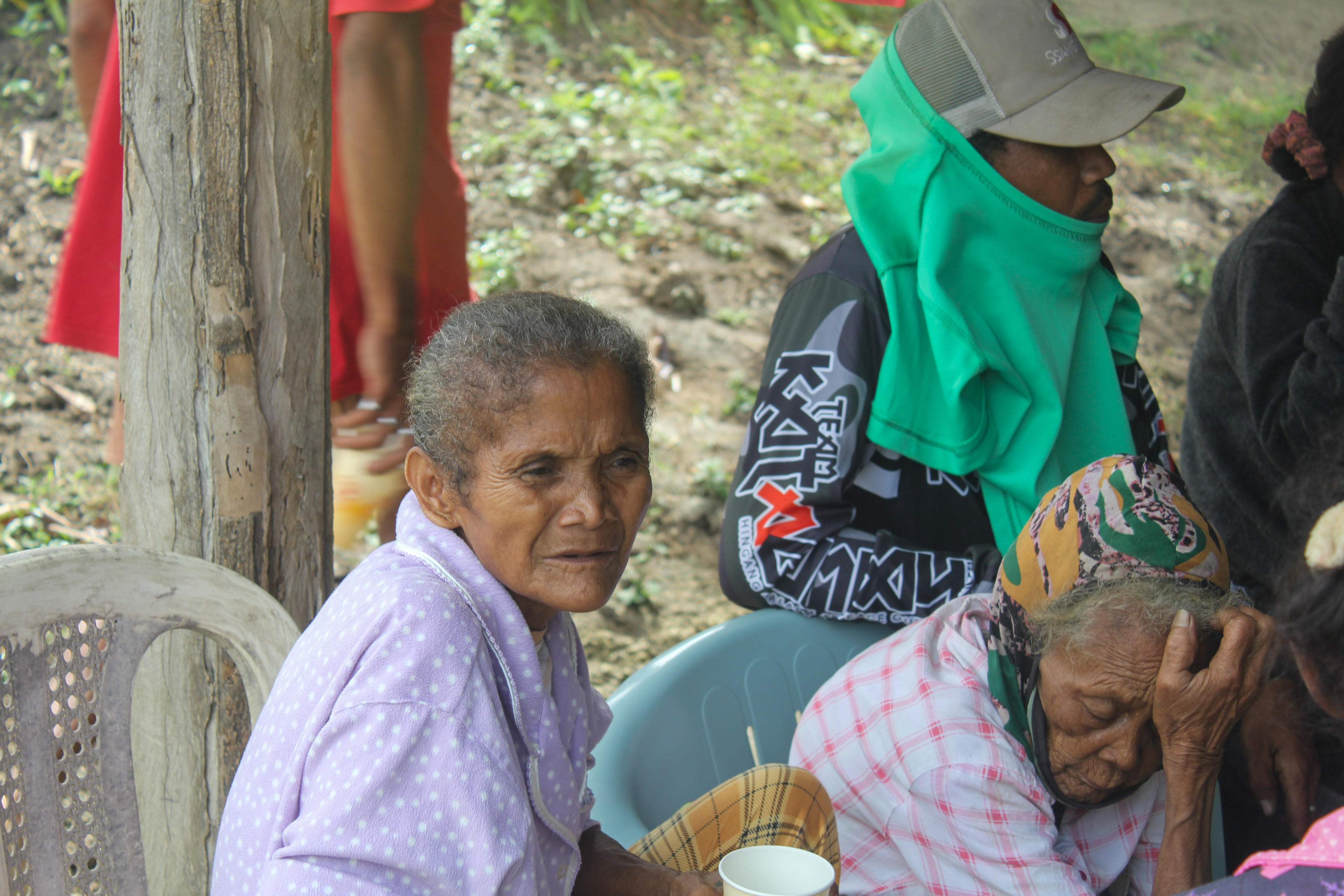 Aeta elders wait to speak with volunteer researchers who’ve been tracing the roots of Clark’s indigenous population