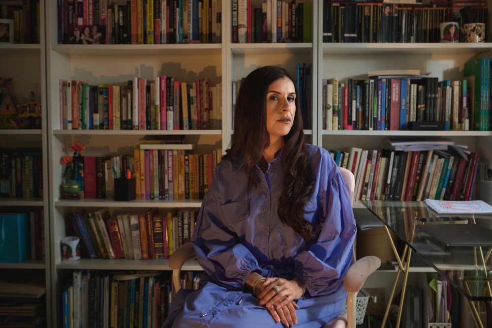 Australian Palestinian writer Randa Abdel-Fattah poses for a photograph.