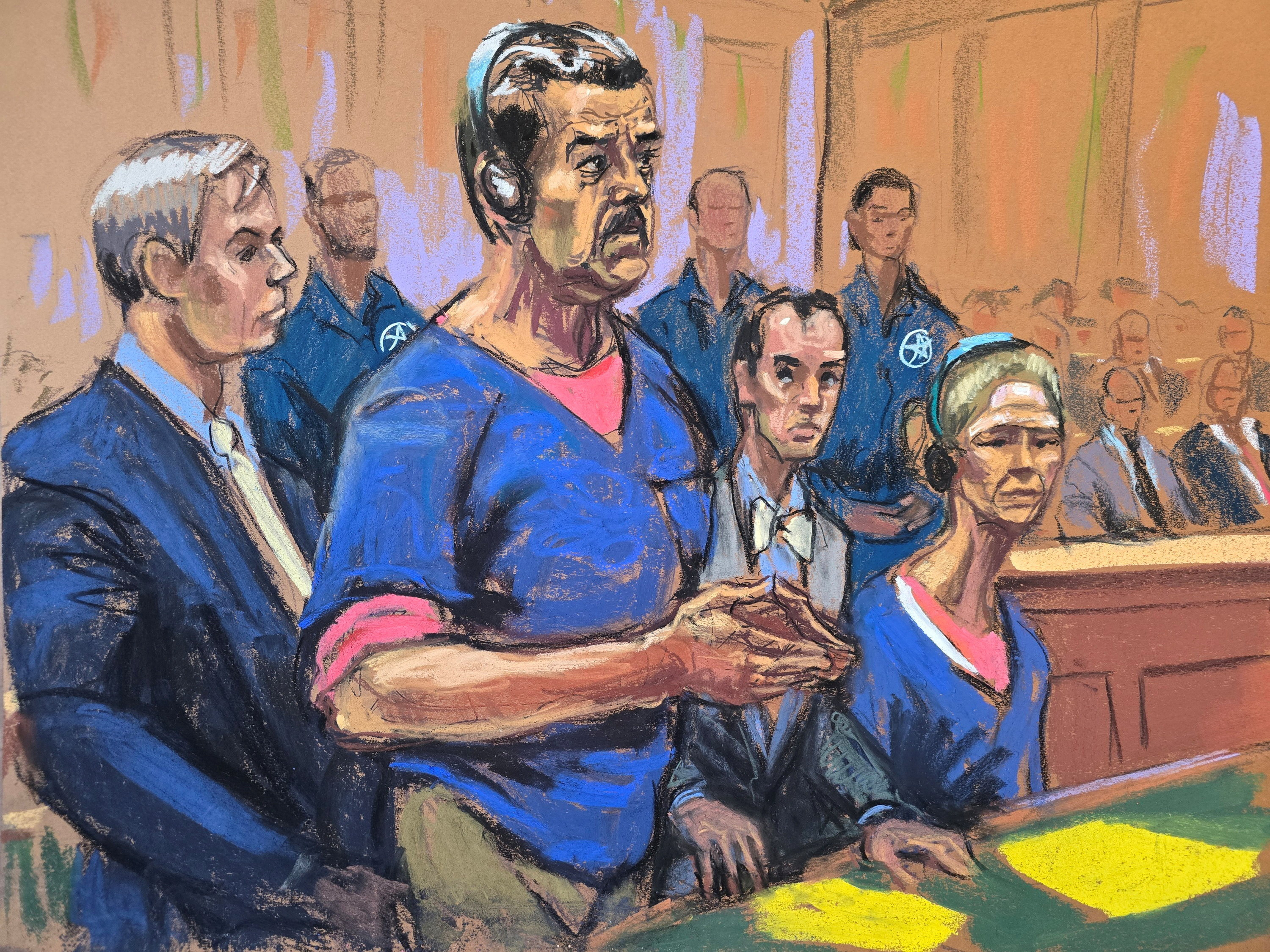 Venezuela's captured President Nicolas Maduro and his wife Cilia Flores attend their arraignment in a US court.