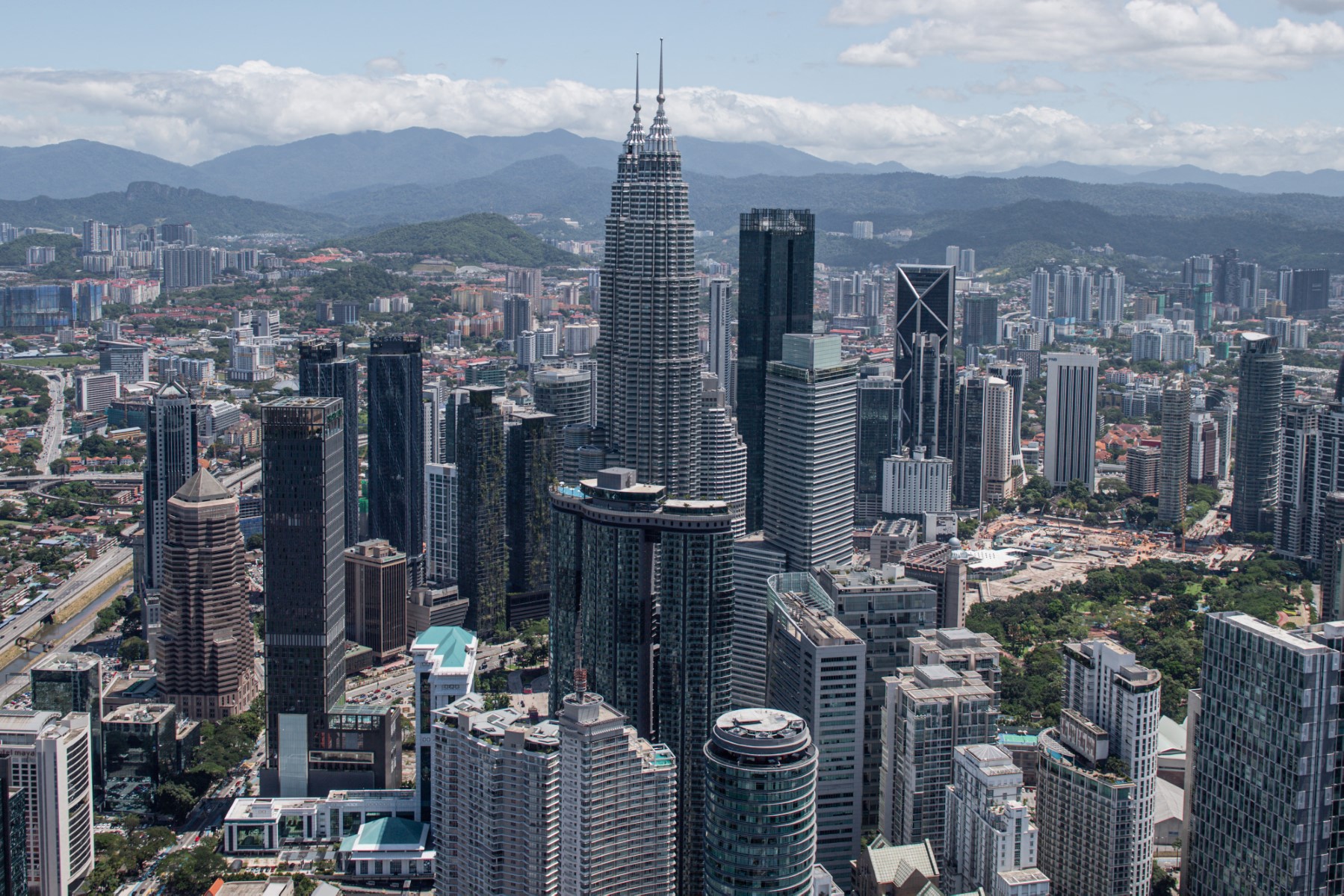A general view shows the Kuala Lumpur city skyline.