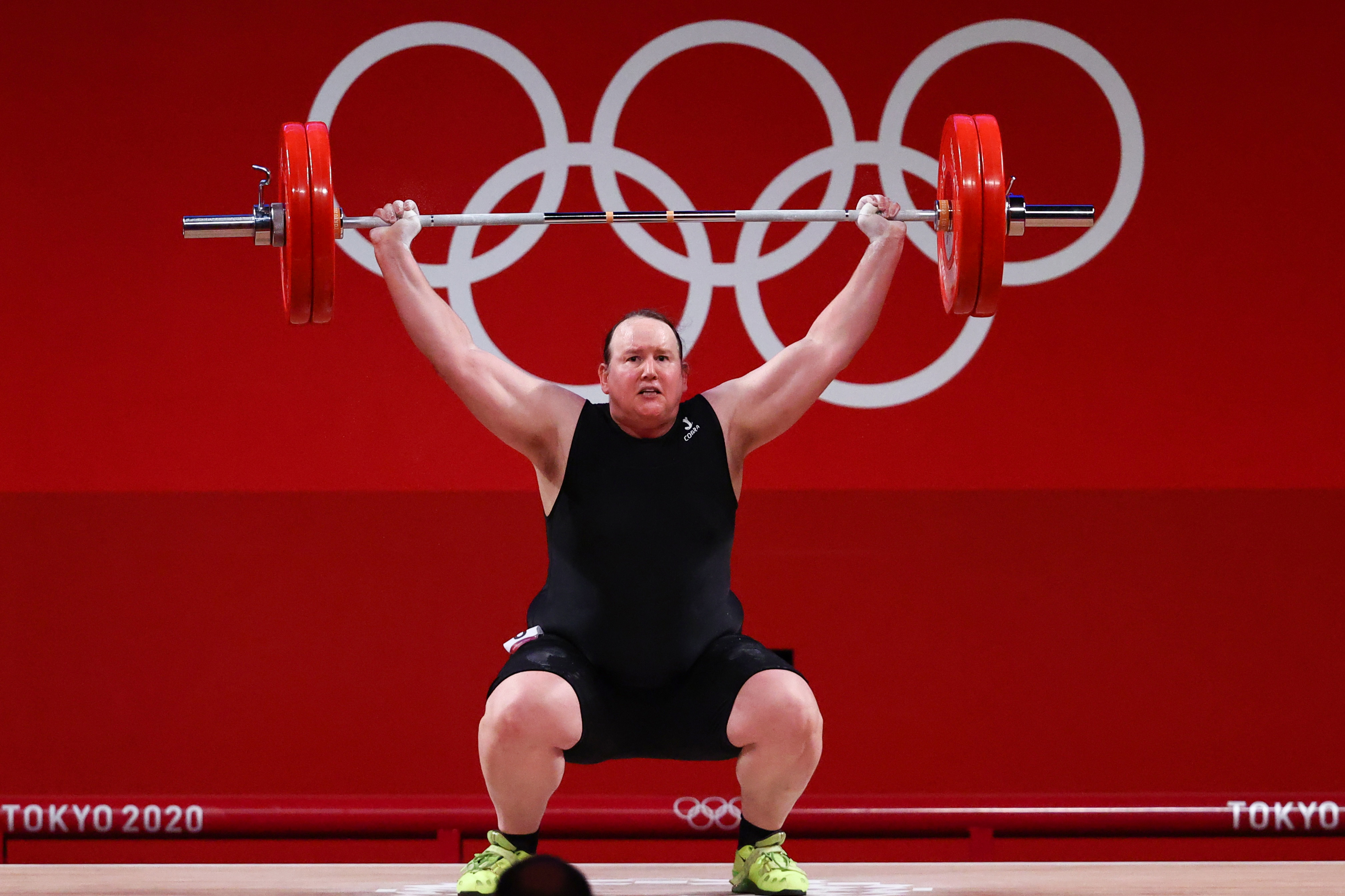 Tokyo 2020 Olympics - Weightlifting - Women's +87kg - Group A - Tokyo International Forum, Tokyo, Japan - August 2, 2021. Laurel Hubbard of New Zealand in action. REUTERS/Edgard Garrido