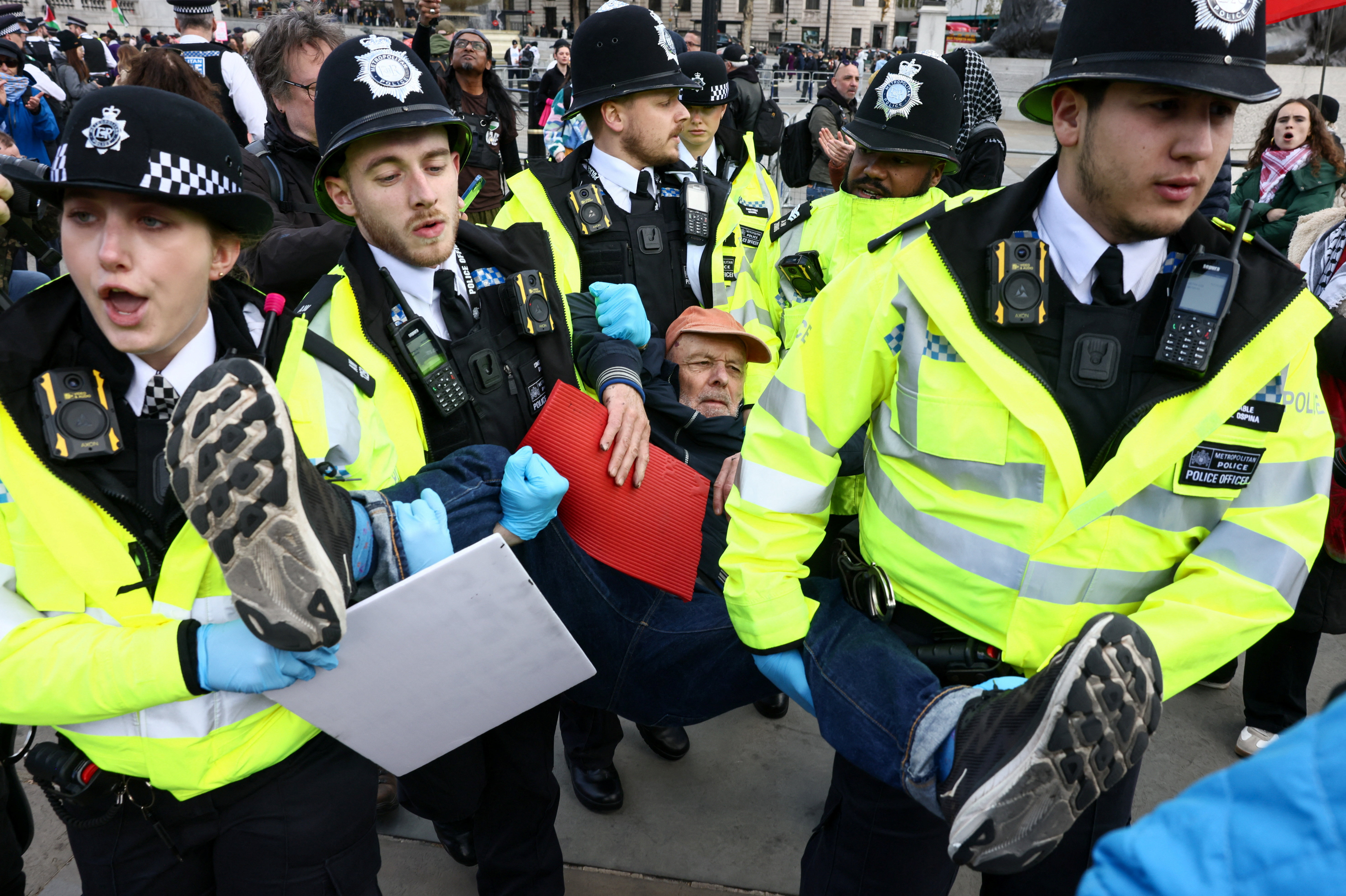 Police arrest 523 at London pro-Palestinian protest in Trafalgar Square