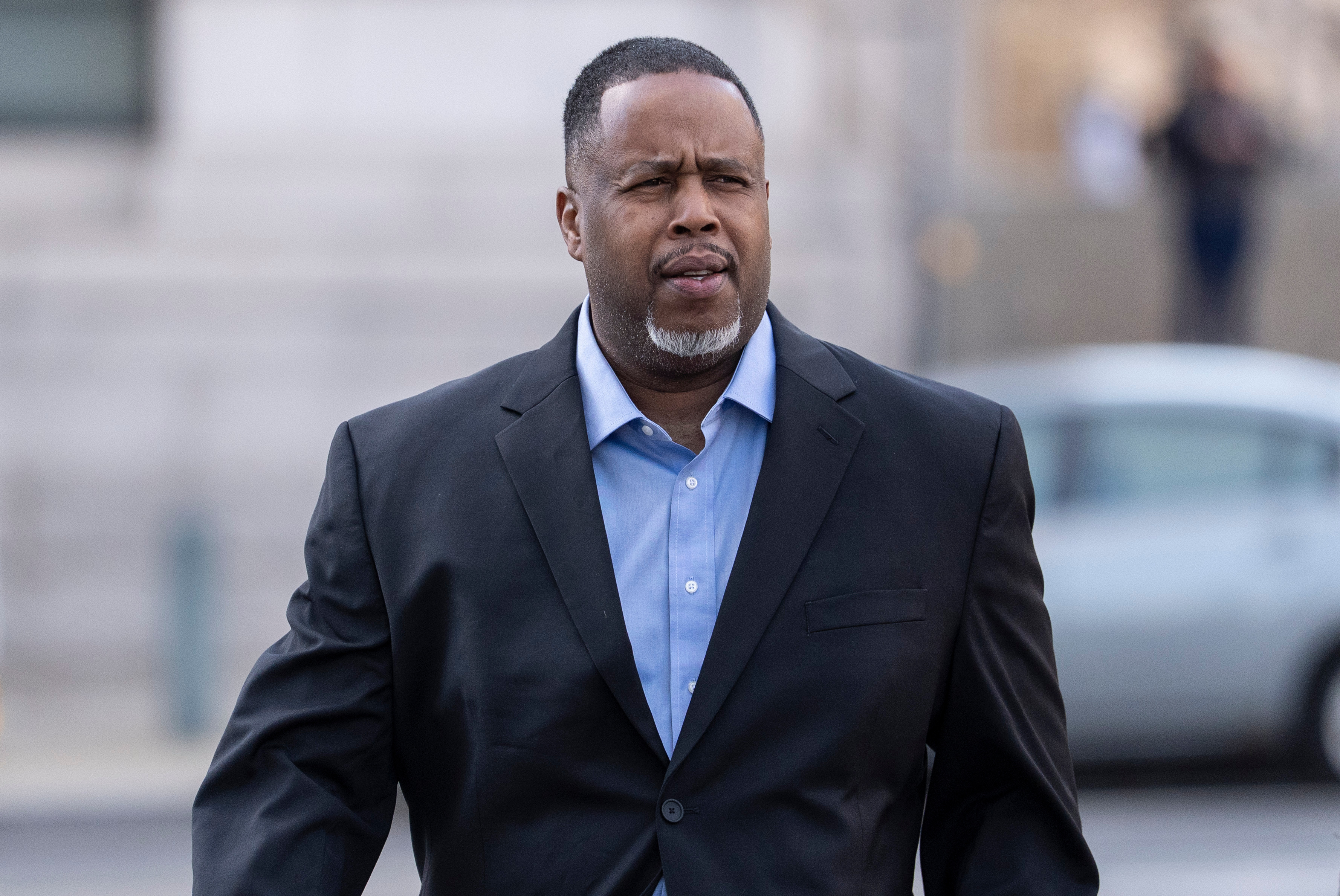 Former NBA basketball player and assistant coach Damon Jones arrives at Brooklyn federal court