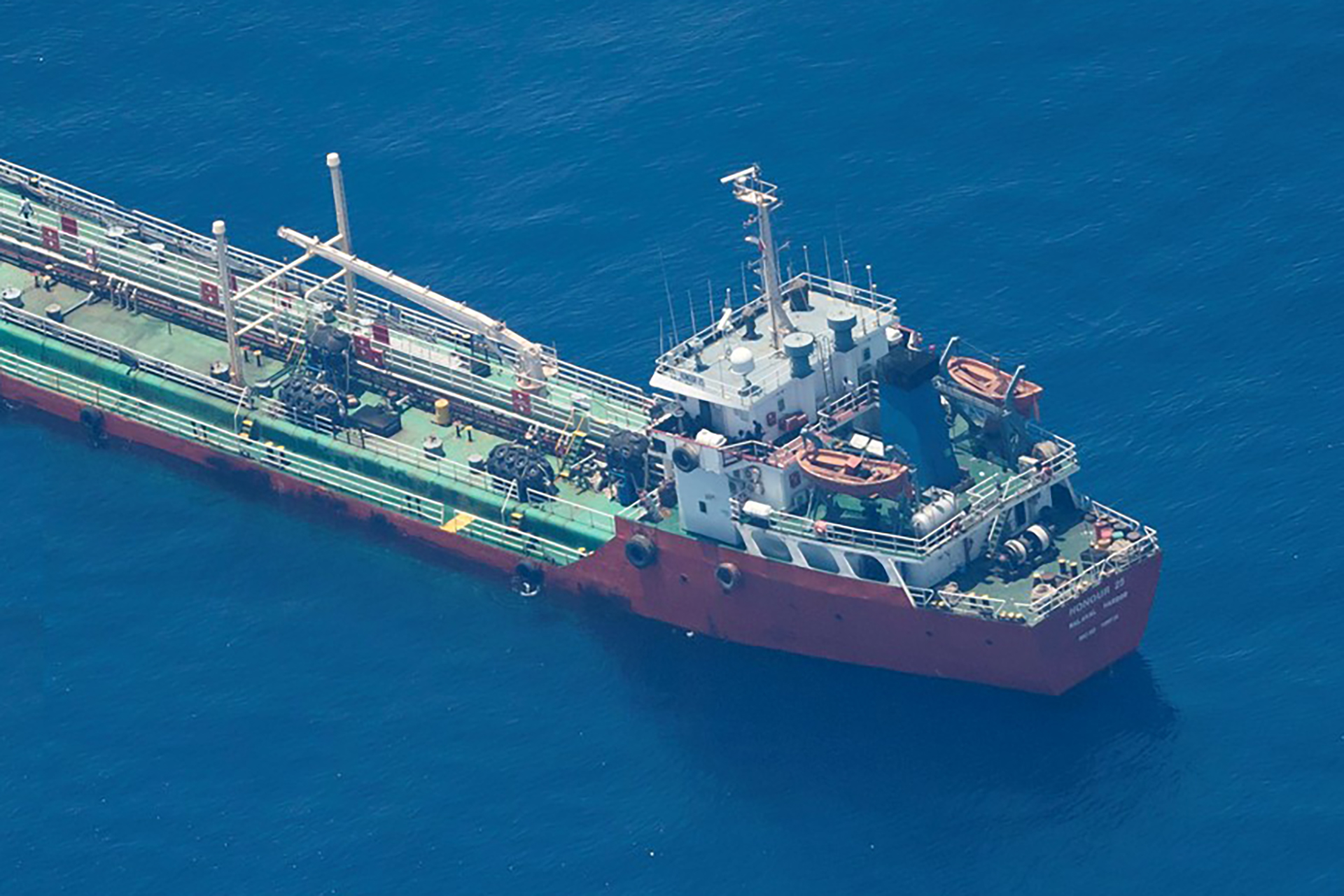 The MT Honour 25 seen from the air. [EUNAVFOR]
