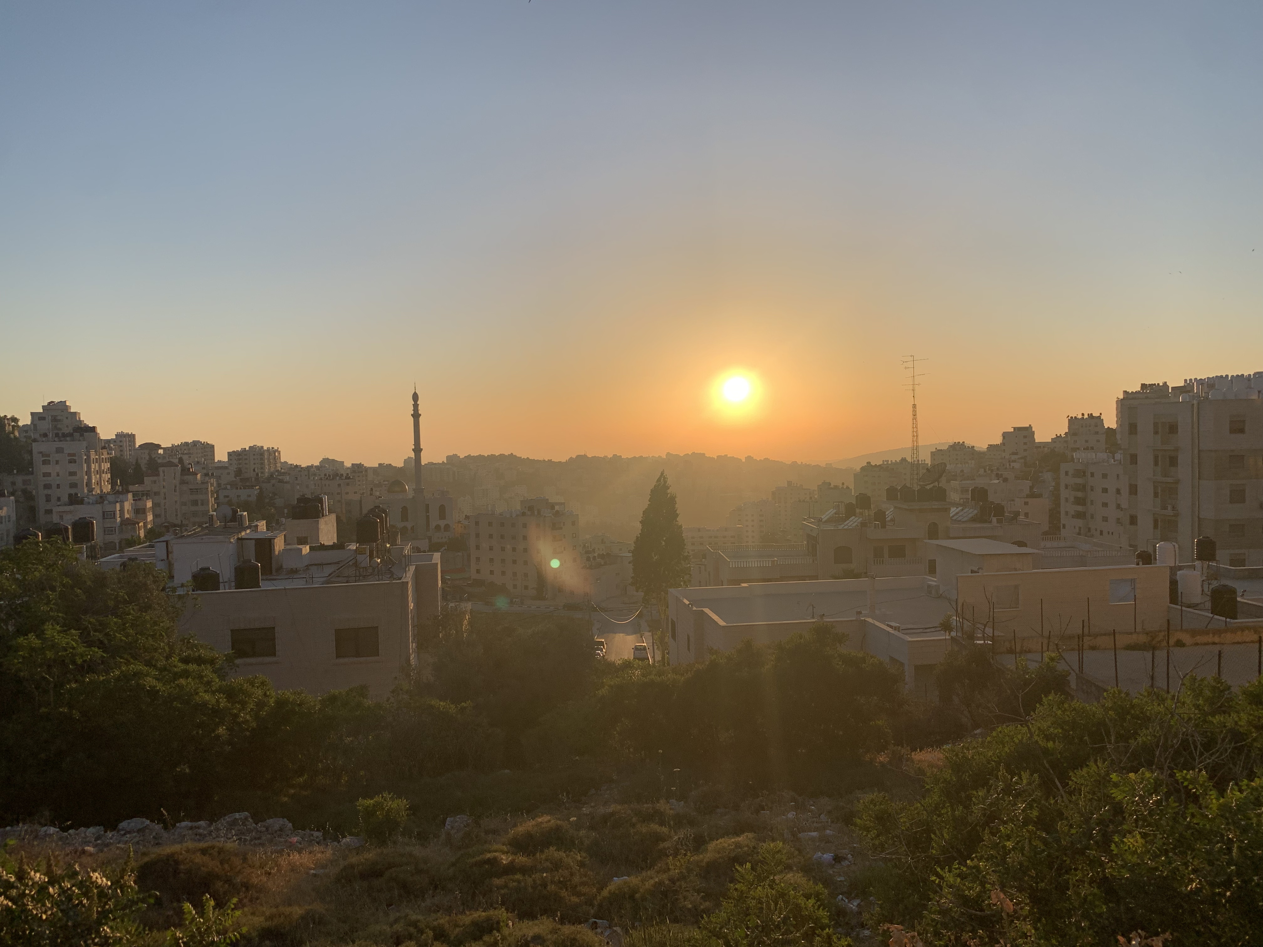 Sunset over Ramallah
