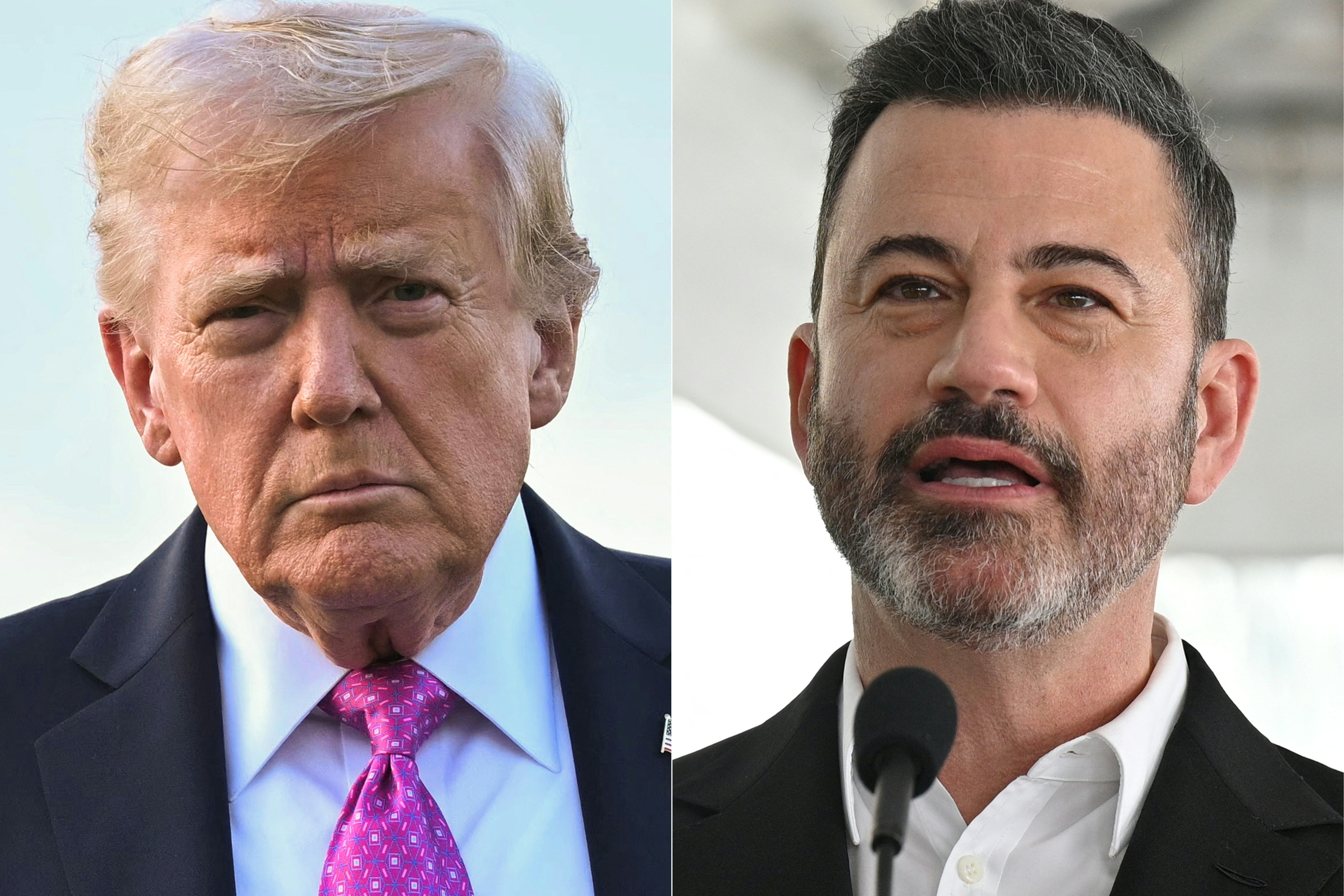 US President Donald Trump and TV host Jimmy Kimmel