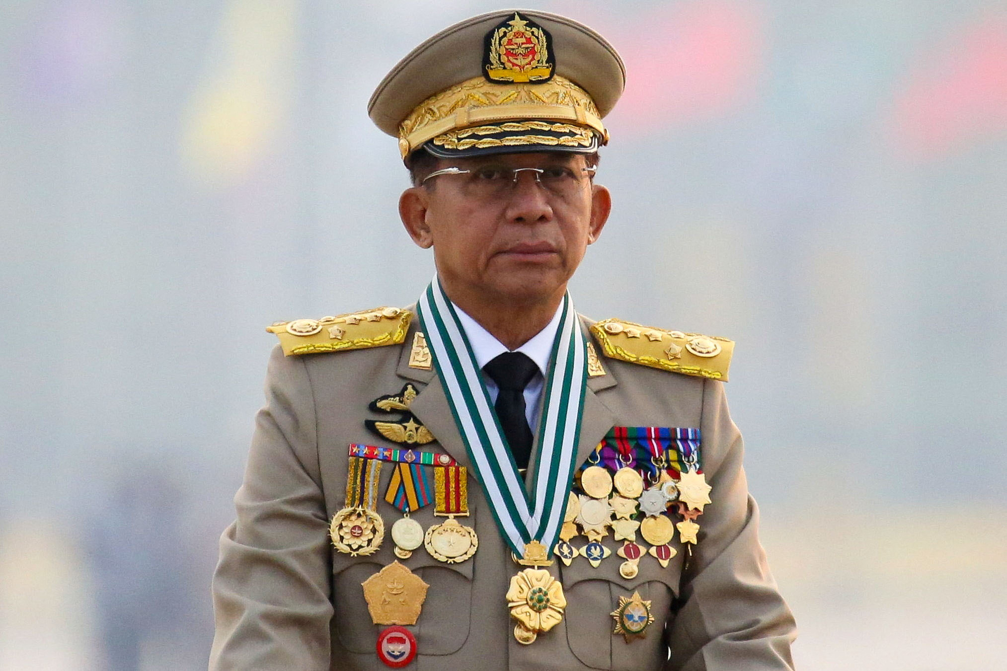 Myanmar's junta chief Senior General Min Aung Hlaing, who ousted the elected government in a coup