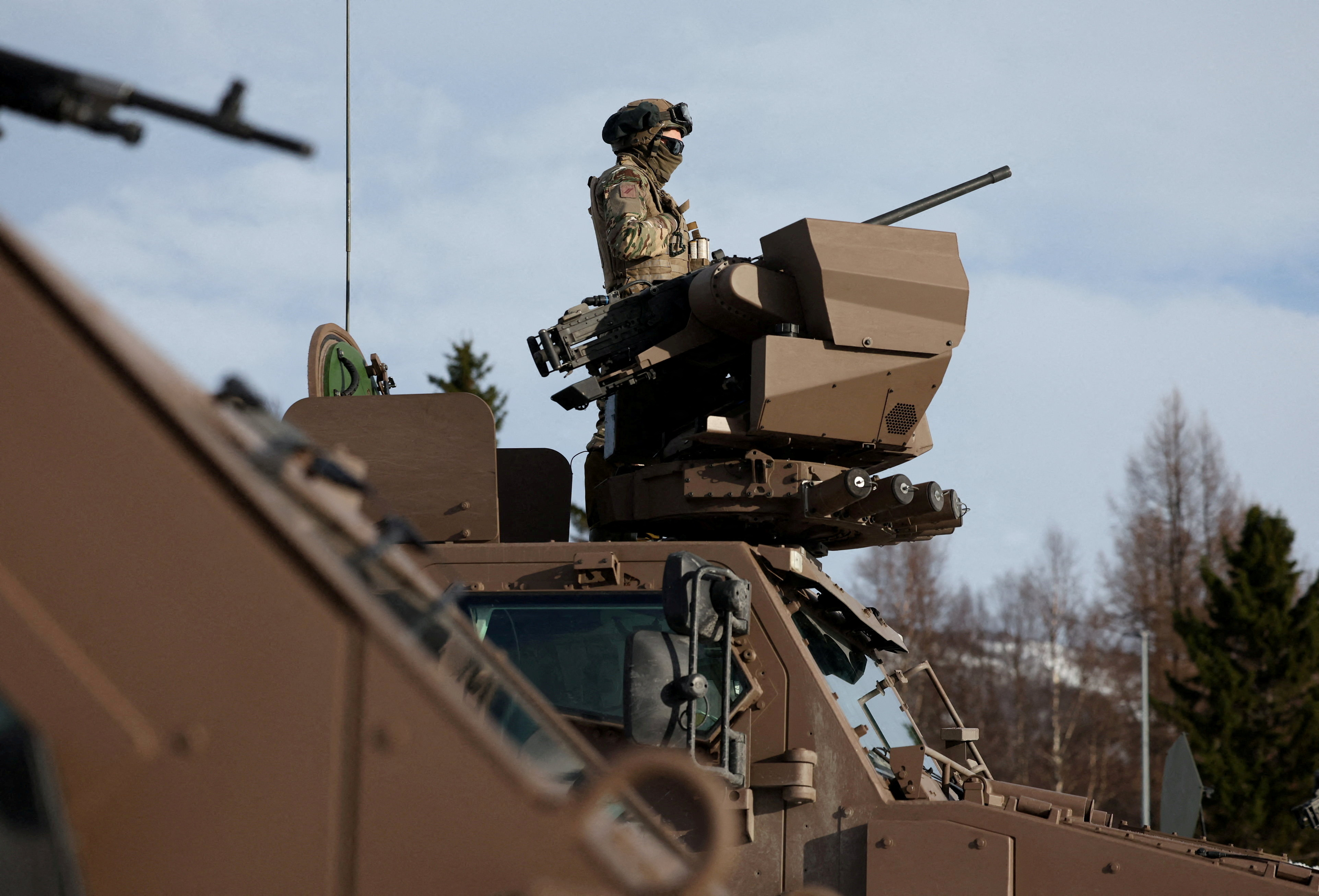 FILE PHOTO: A French soldier takes part in a static display of military vehicles and aircraft during the NATO Cold Response 2026 military exercise in Setermoen, Norway, March 12, 2026. REUTERS/Bernadett Szabo/File Photo